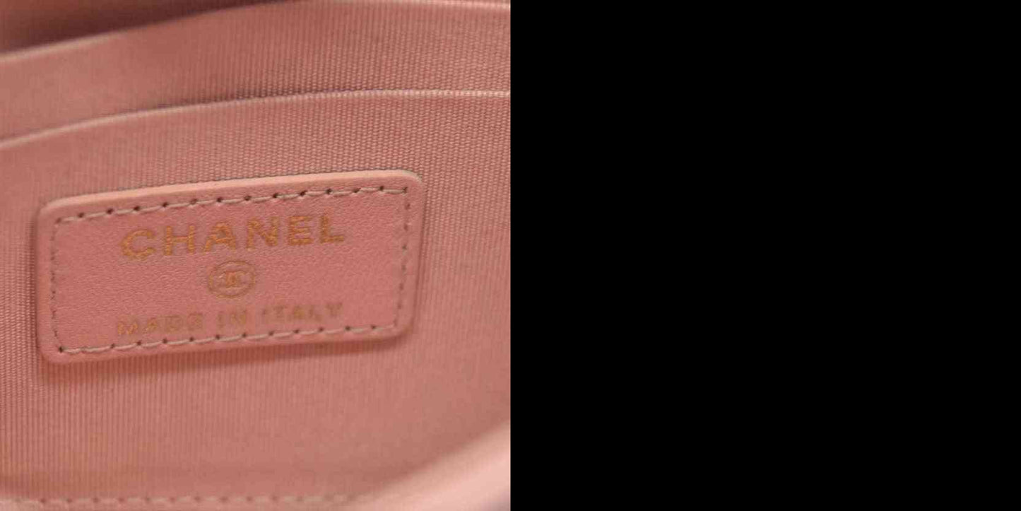 $2900 Chanel Lambskin Quilted Mini Trendy CC Clutch With Chain Light Pink