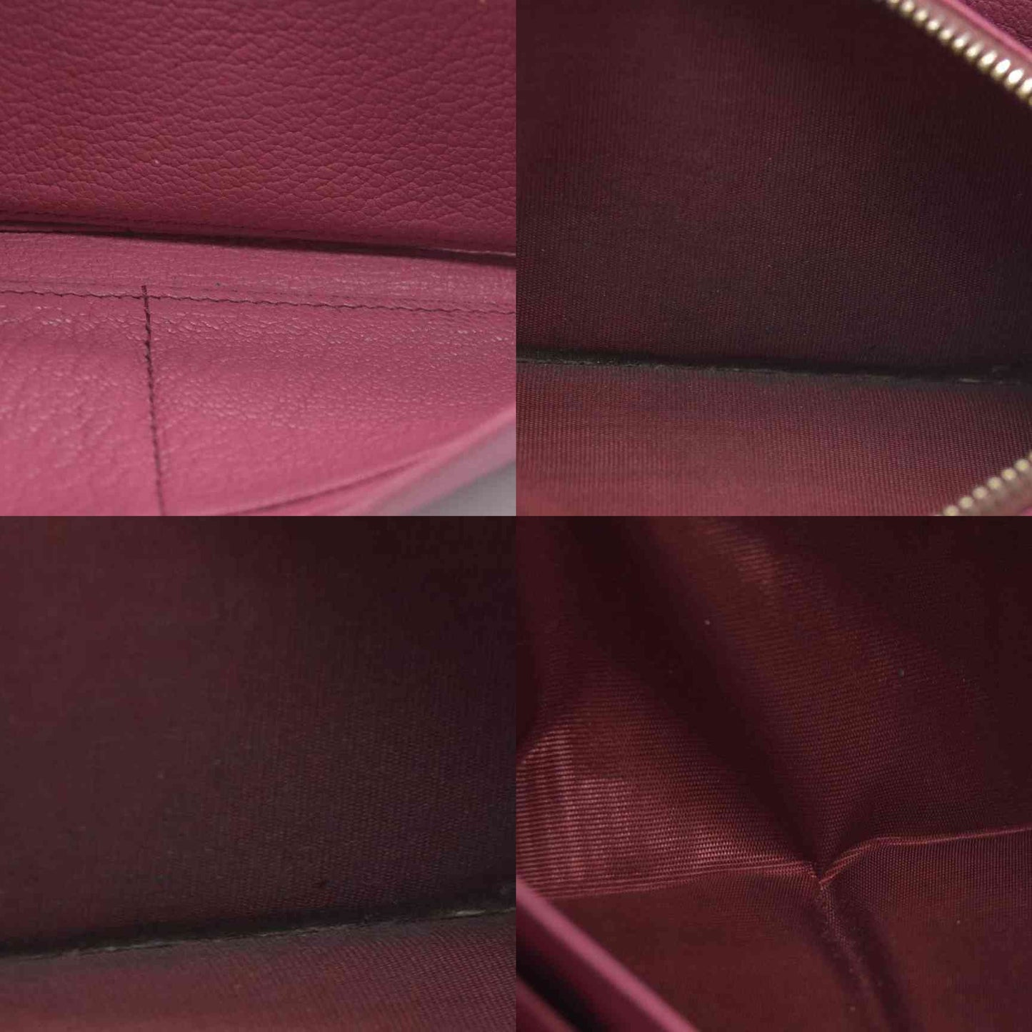 MIU MIU Ribbon Studs Leather Long Bifold Wallet Pink