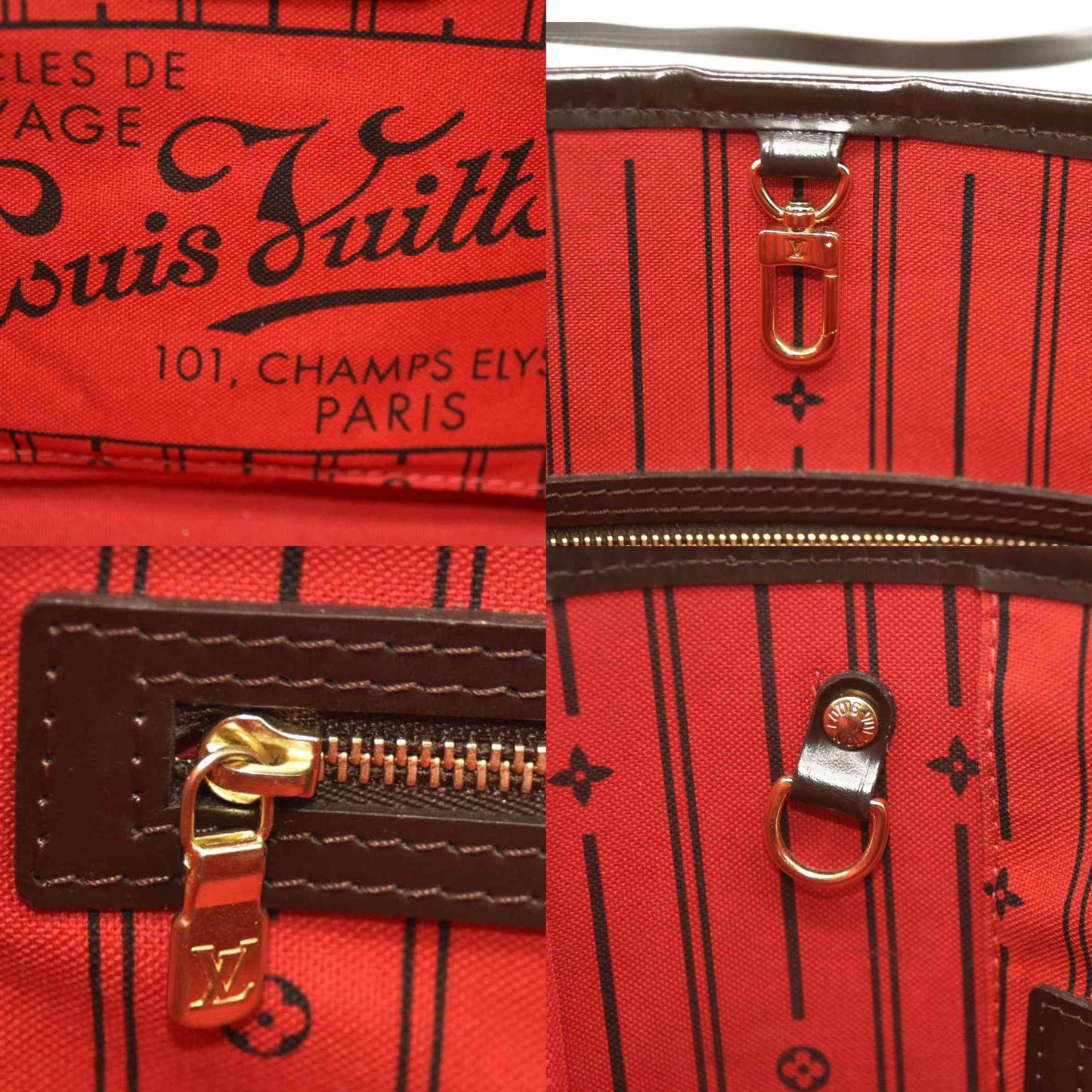 LOUIS VUITTON Damier Ebene Neverfull PM  MB1048