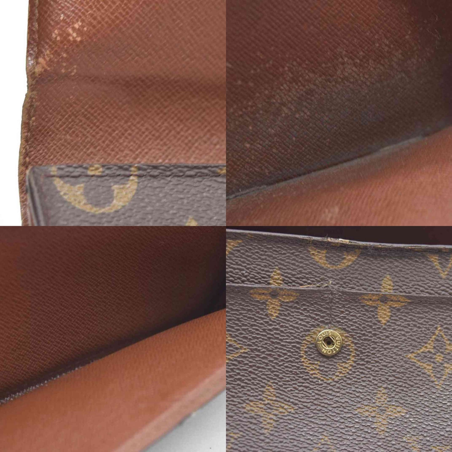 $770 2001 Louis Vuitton Monogram Sarah Long Wallet TH0011