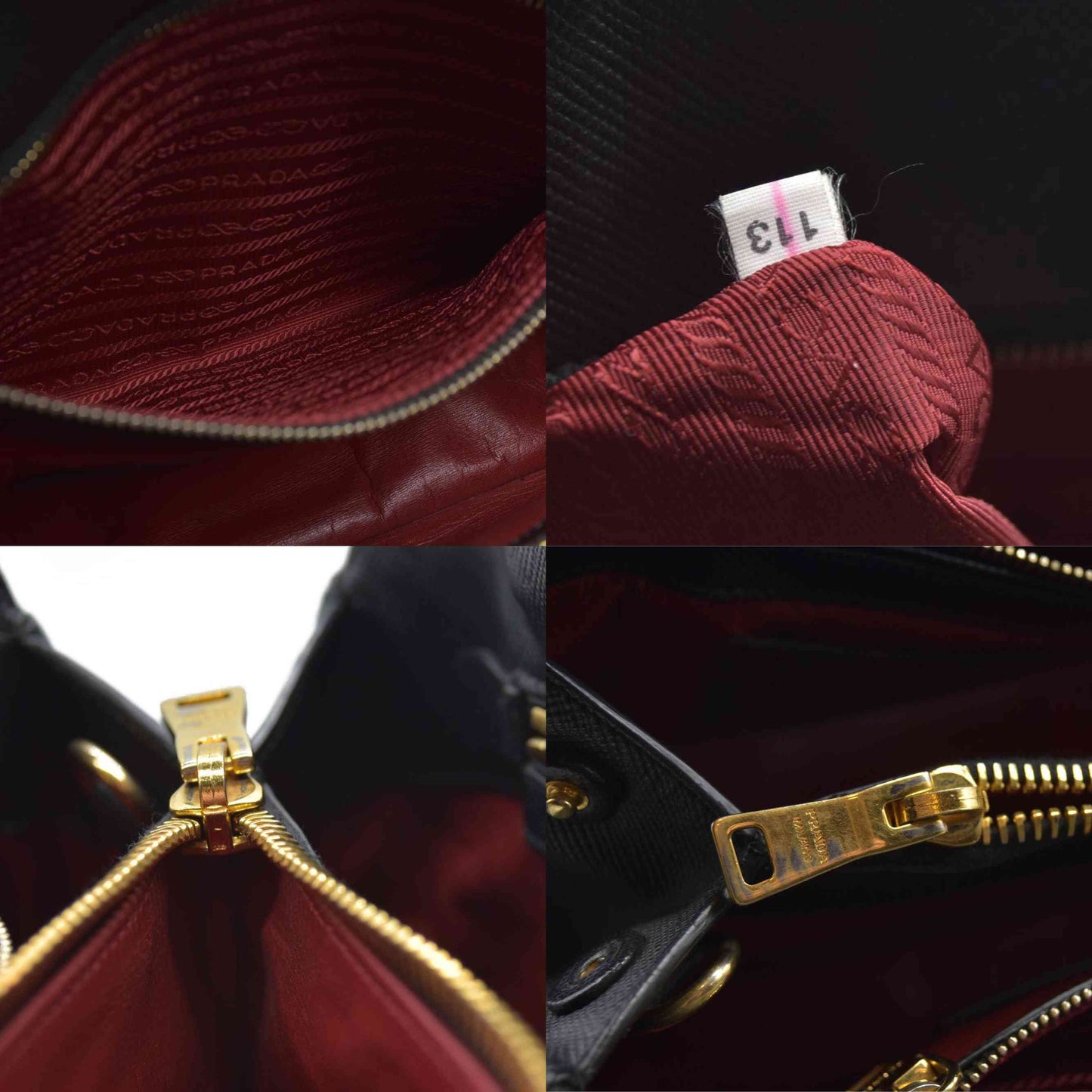 AUCTION $3450 Prada Black Leather Promenade Studded Satchel