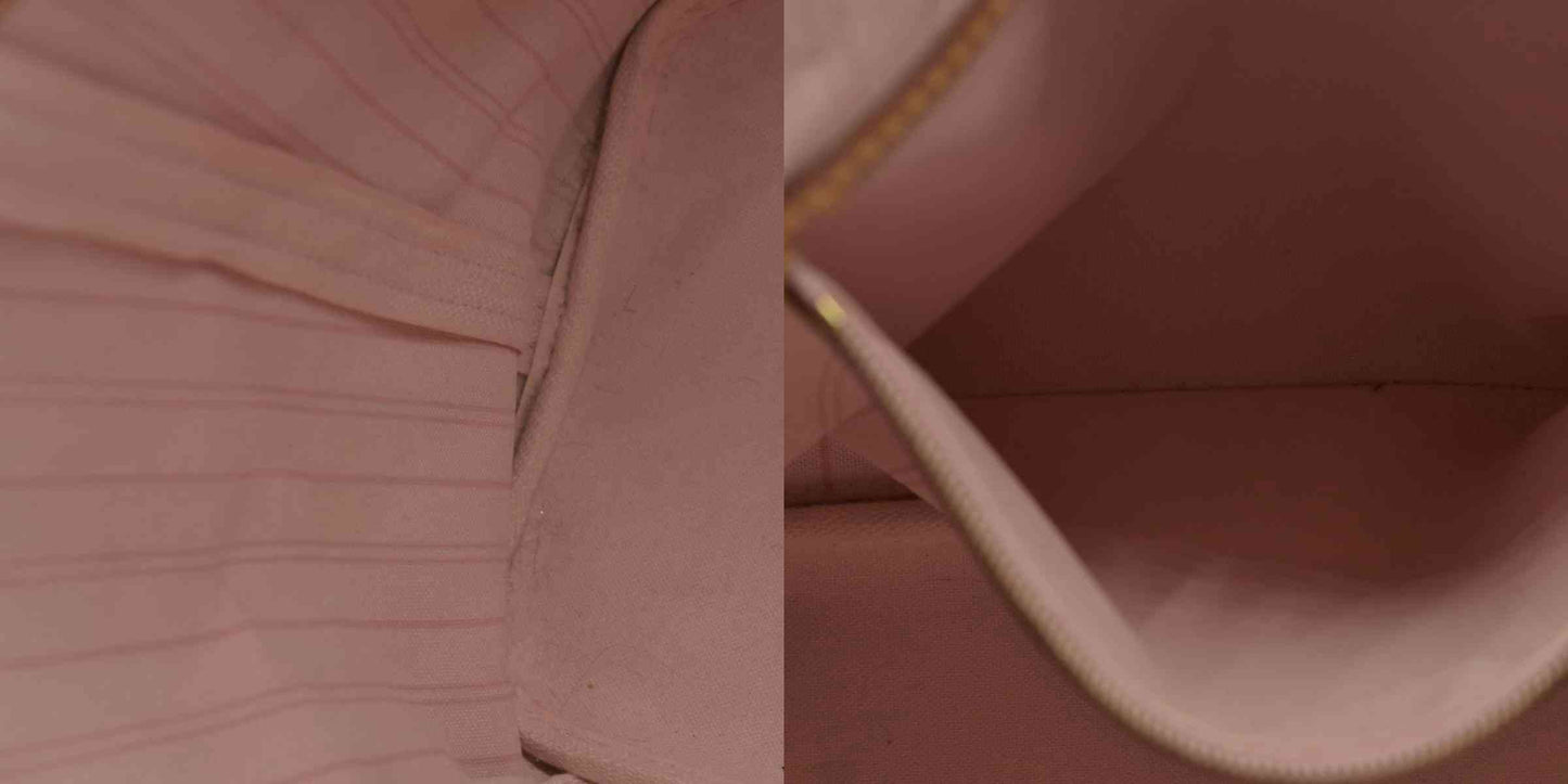 $2170 Louis Vuitton Damier Azur Neo Neverfull MM Rose Ballerine RFID
