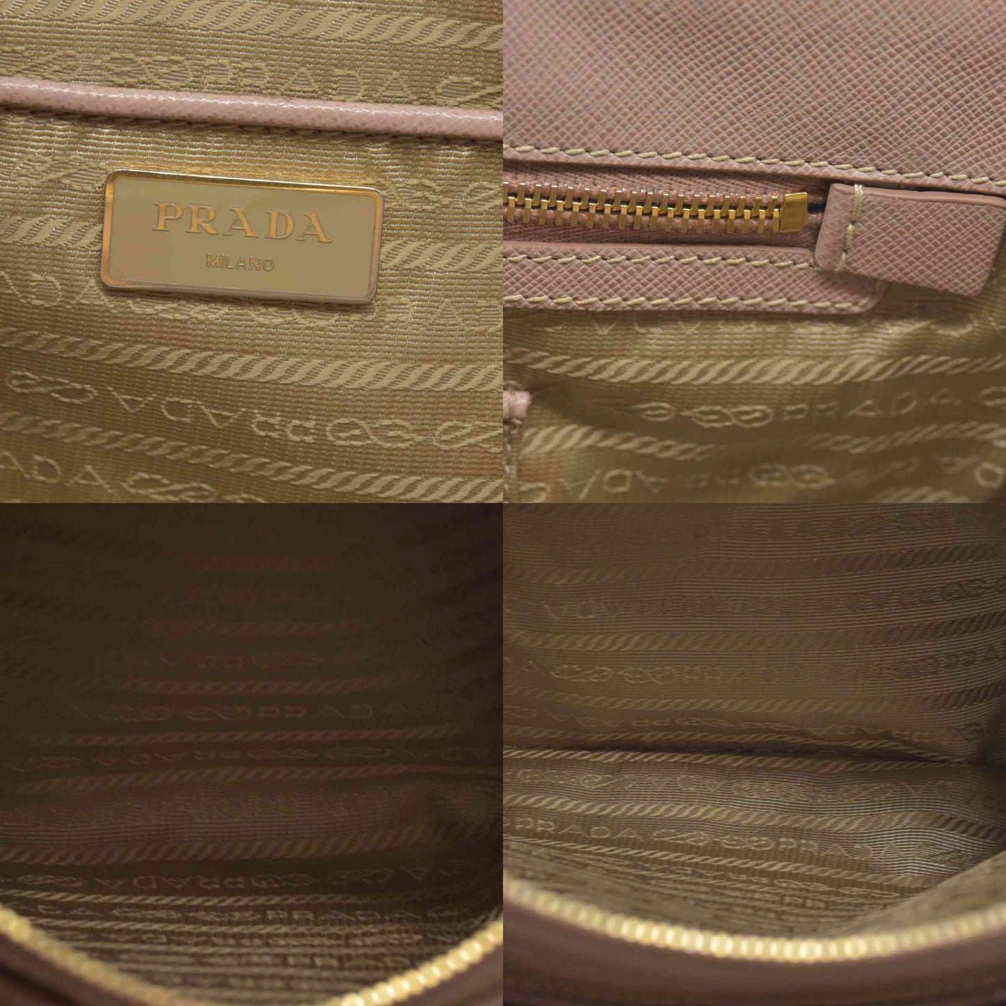 $5200 Saffiano Lux Medium Tote Cammeo Pink Beige
