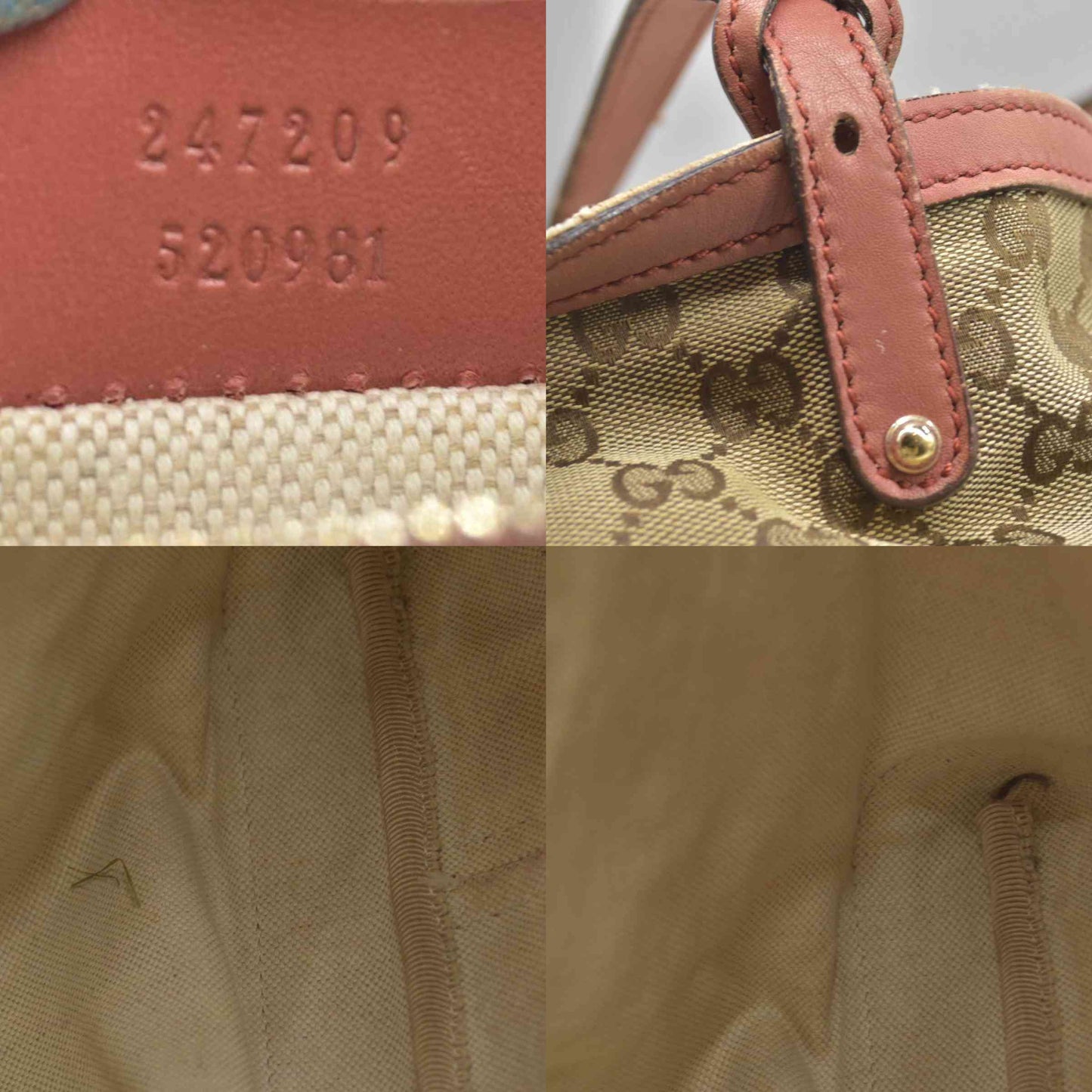 $1040 Gucci Monogram Medium Supreme Craft Tote Red