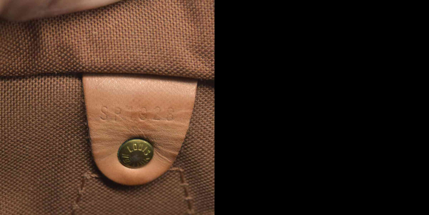 1998 $1490 Louis Vuitton Speedy 25 Handbag Monogram Brown SP1928