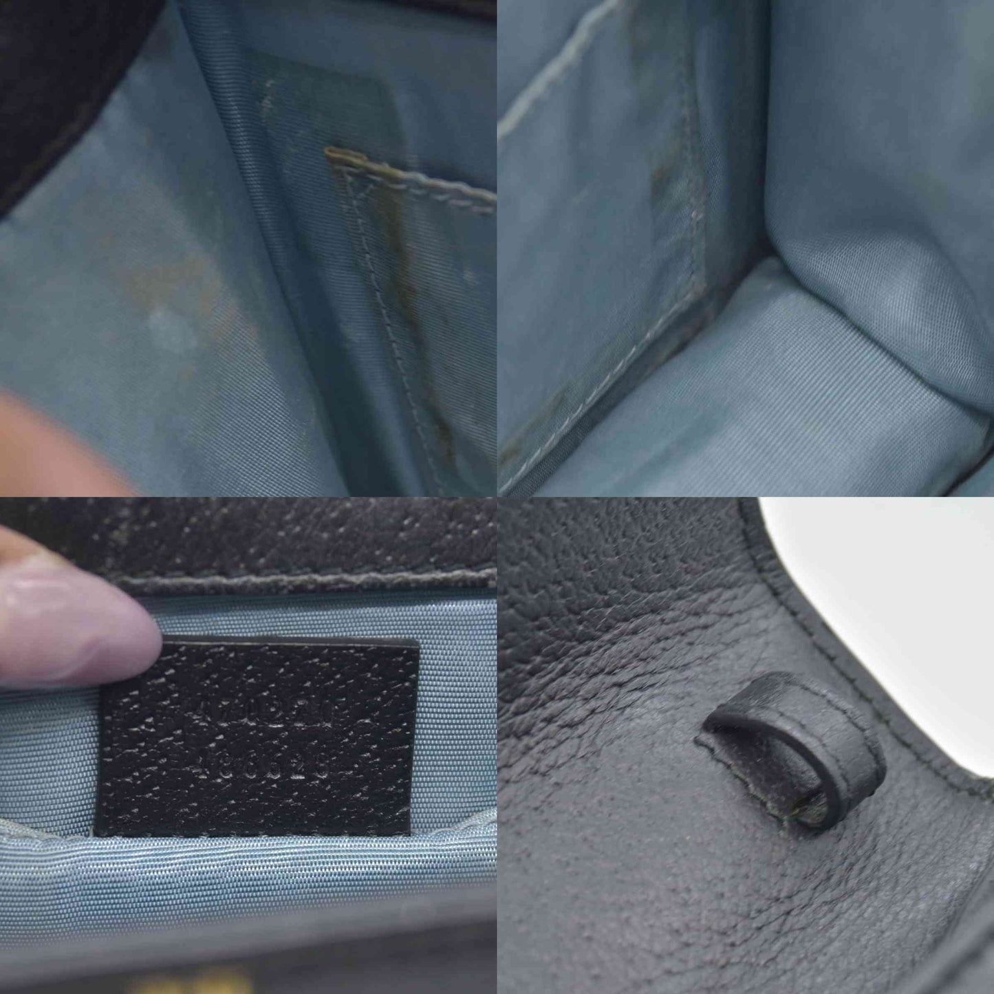 $2590 Gucci Calfskin Small Sylvie Shoulder Bag Black