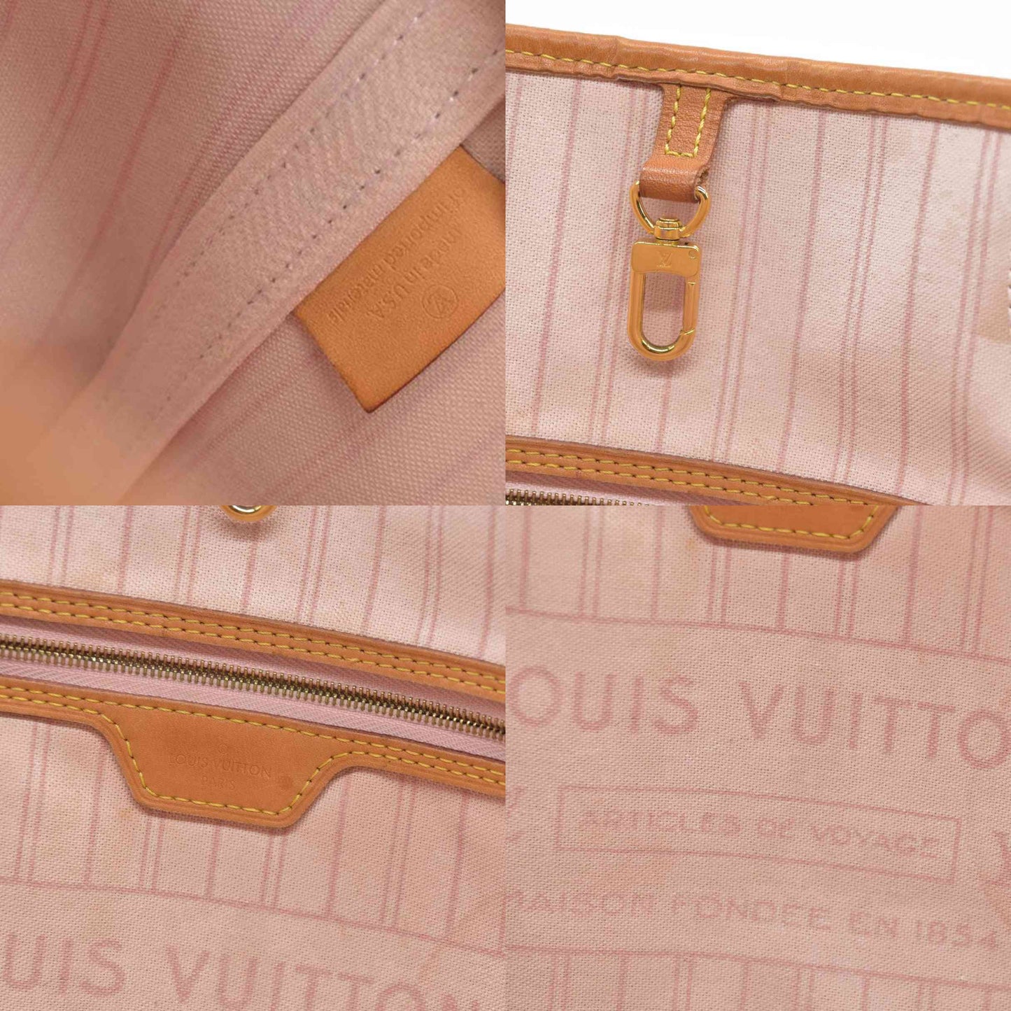 $2170 Louis Vuitton Damier Azur Neverfull MM SD4197 2017