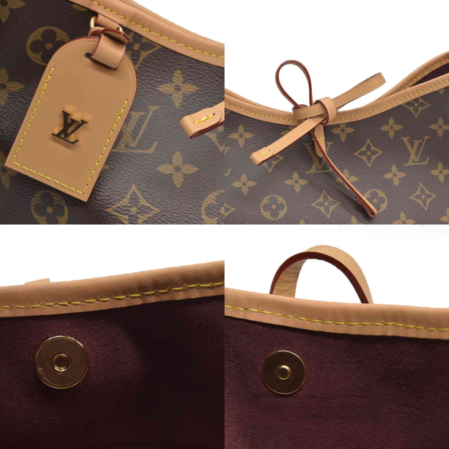 $2850 Louis Vuitton Monogram Carryall PM Brown Crossbody Travel Bag