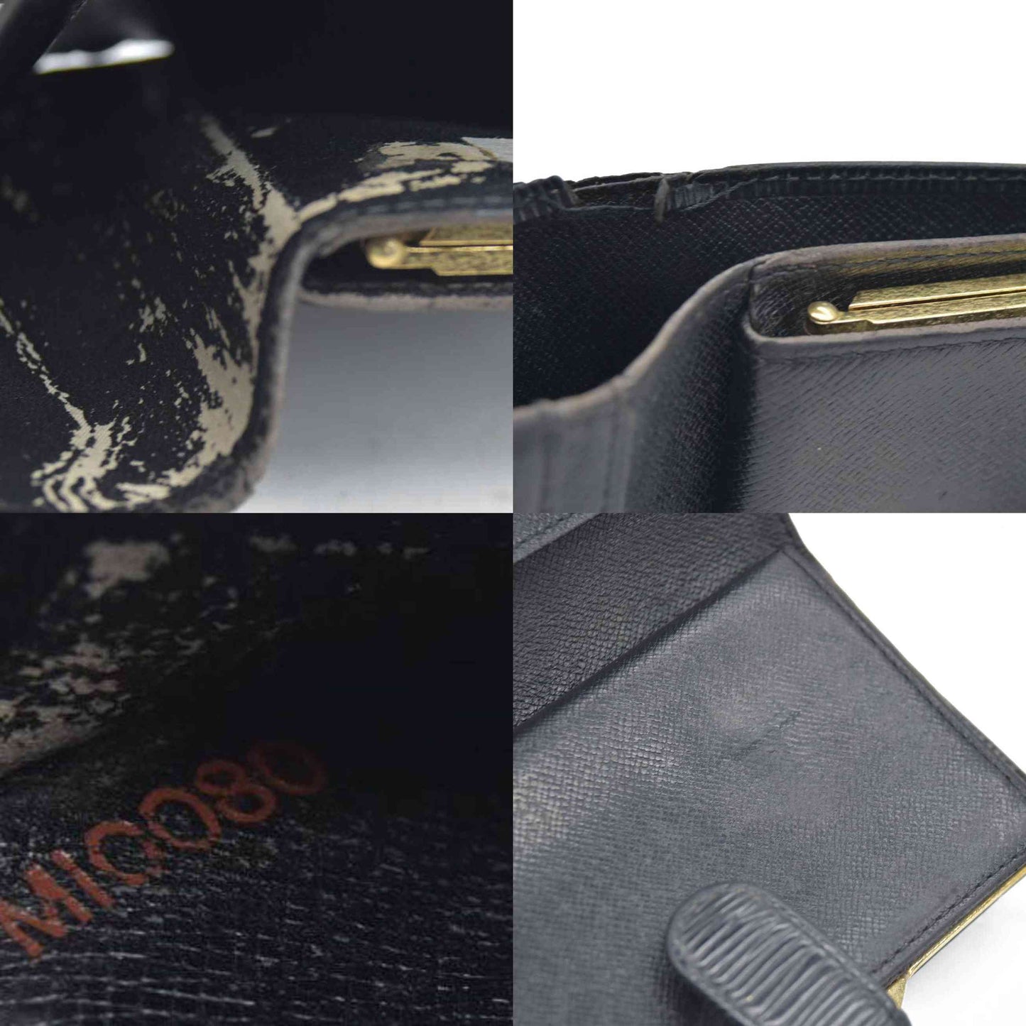 AUCTION $775 Louis Vuitton  Epi French Purse Wallet Black MI0080