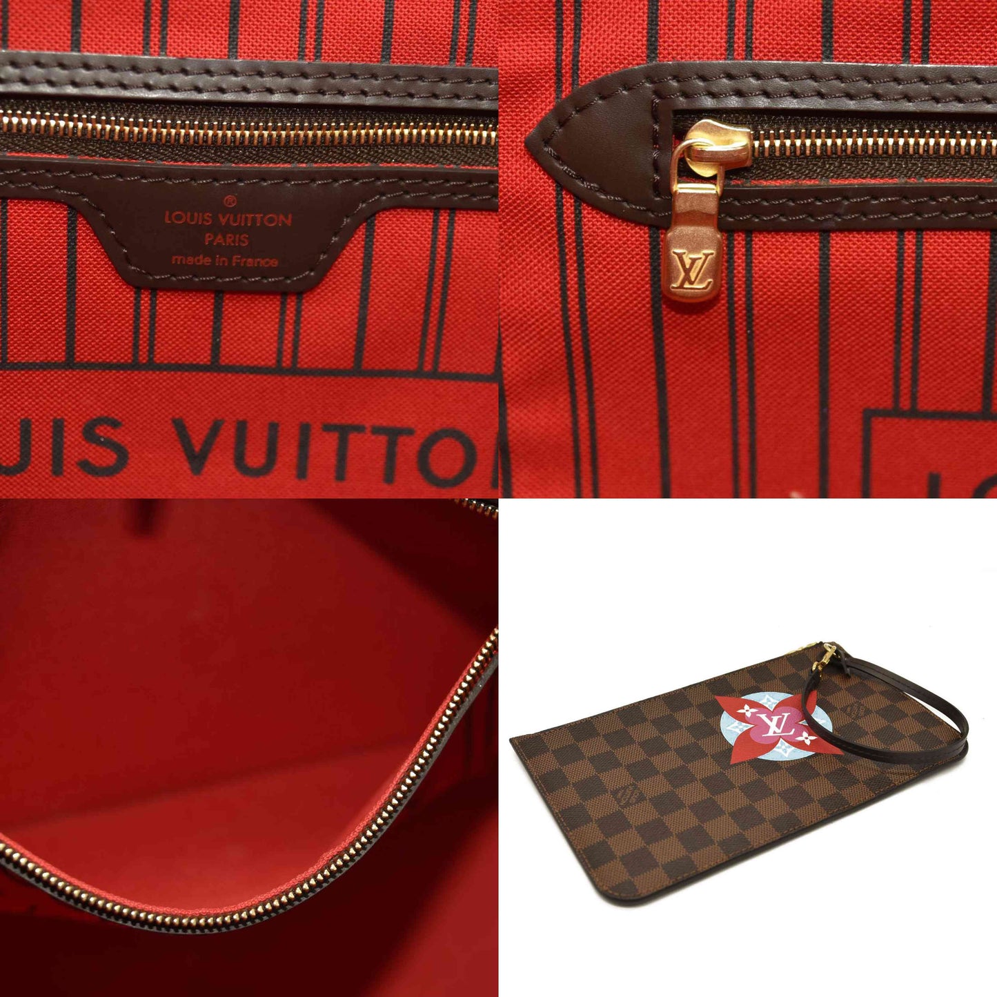 LOUIS VUITTON  Damier Ebene Travel Stickers Neo Neverfull MM  AR3148