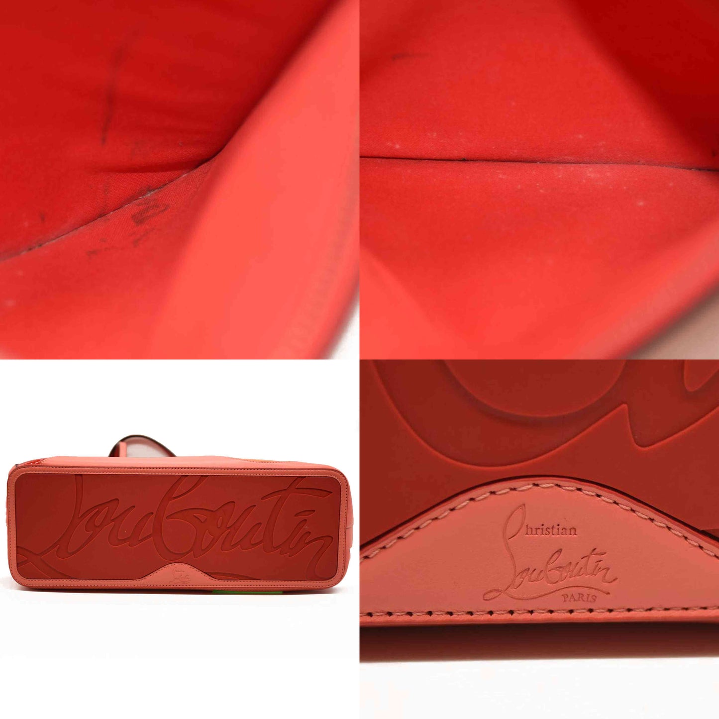 CHRISTIAN LOUBOUTIN Cabata E/W Tote Bag Pink Multi Leather Vinyl