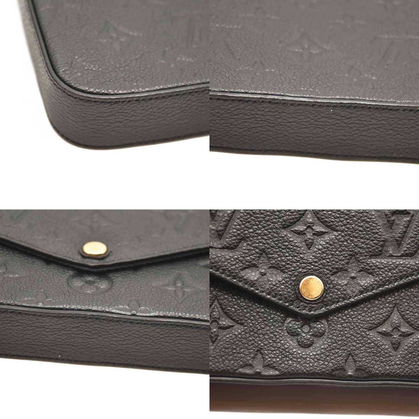 LOUIS VUITTON  Empreinte Pochette Felicie Chain Wallet Black