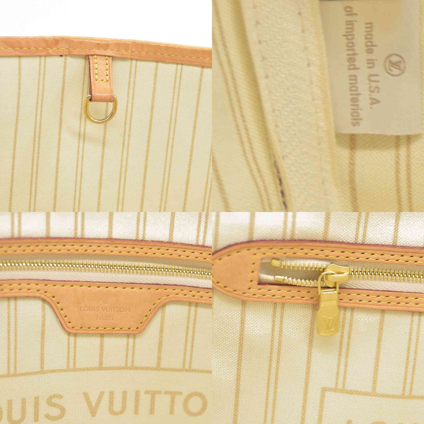 $2170 Louis Vuitton Damier Azur Neverfull MM SD3147