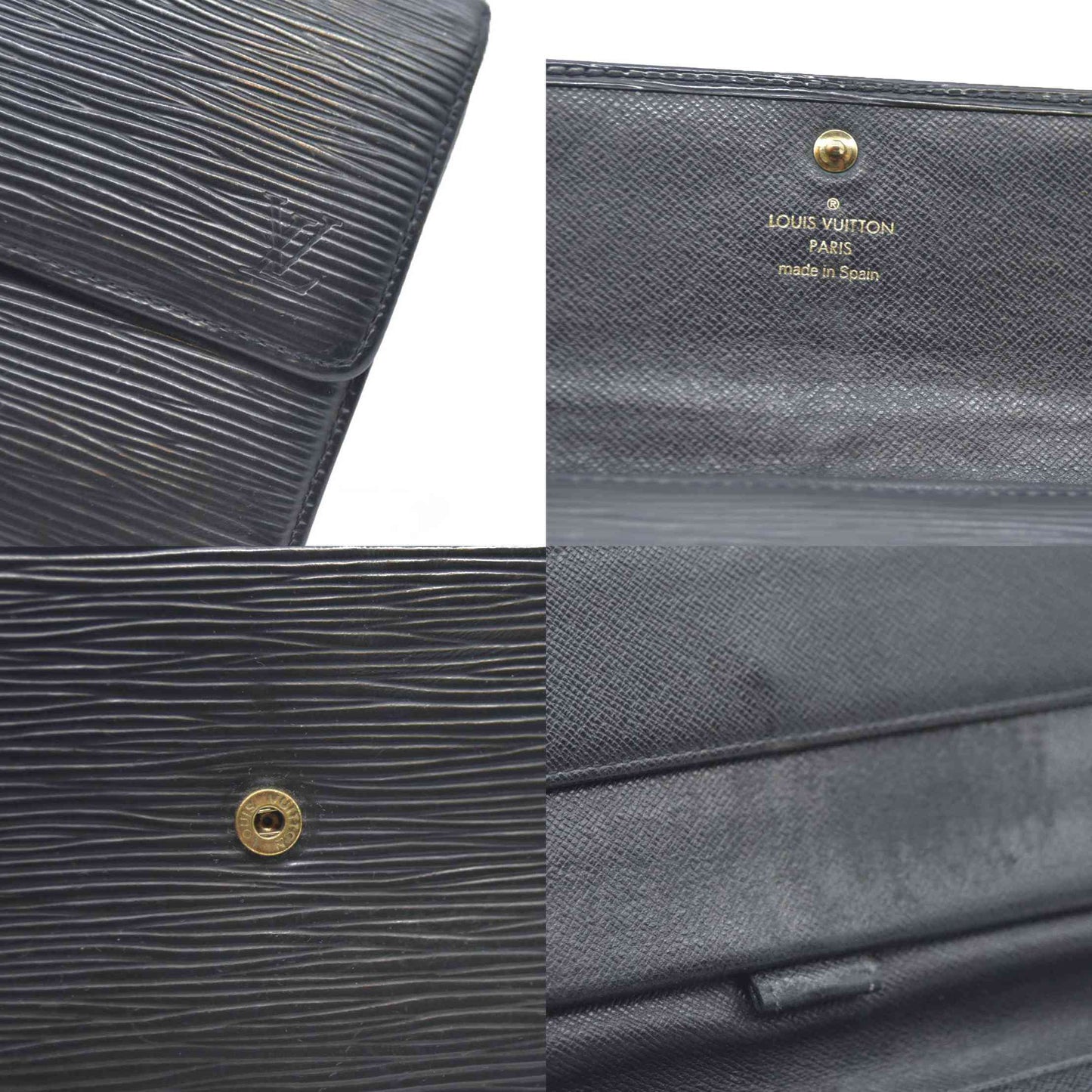 Salvatore Ferragamo Gancini Leather Coin Purse Wallet Black