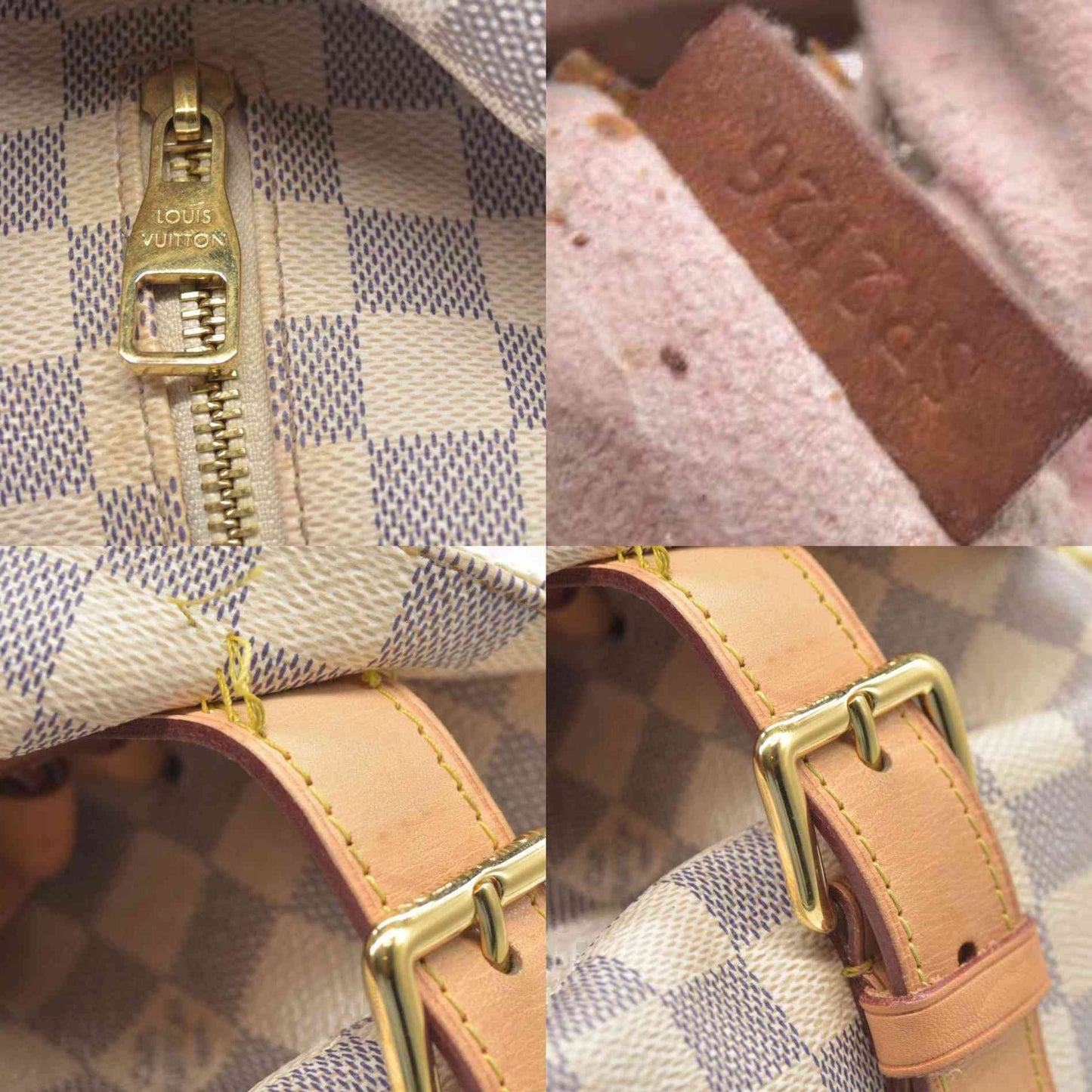$2400 Louis Vuitton  Damier Azur Sperone Backpack 2016