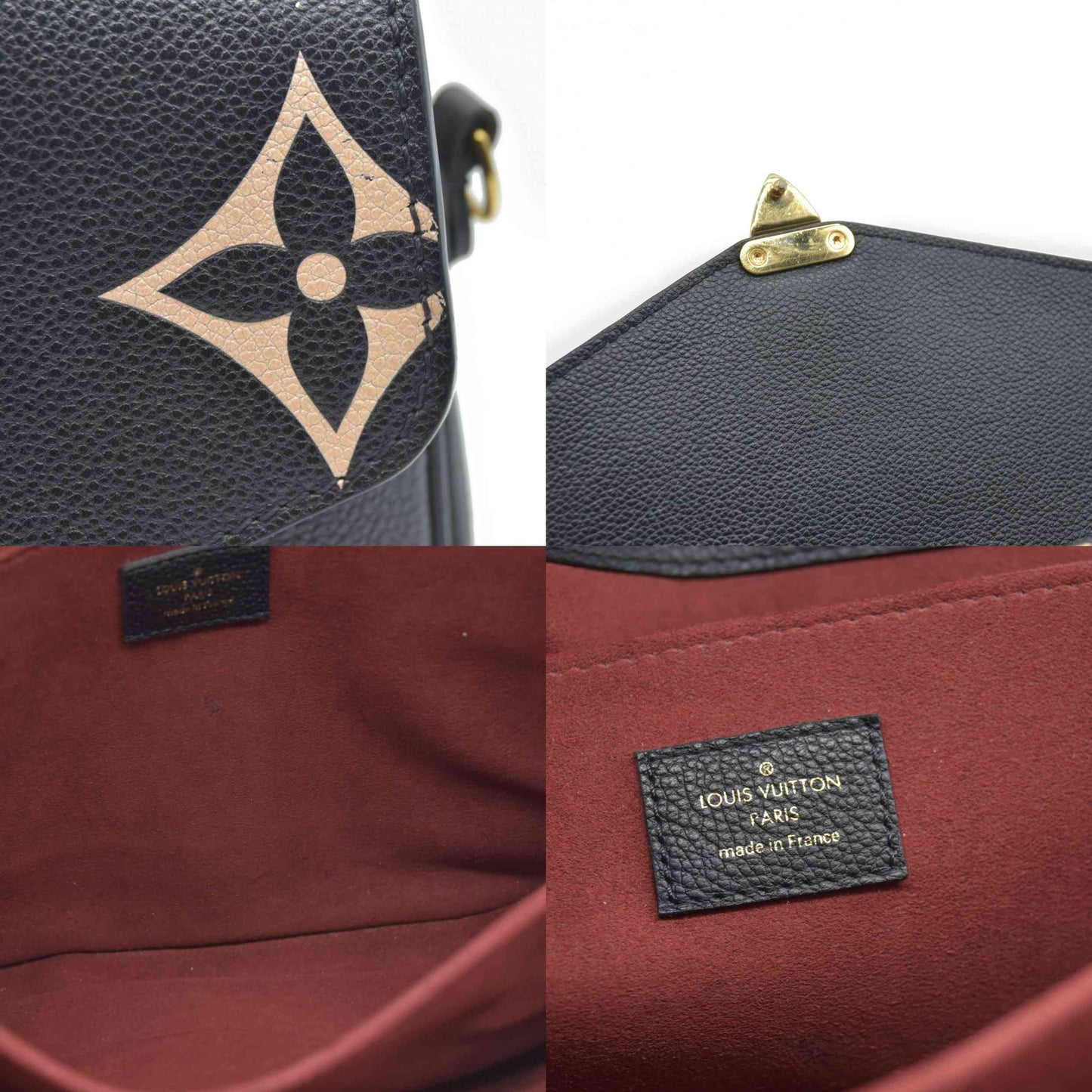 $3300 Louis Vuitton BiColor Pochette Metis Black Cream