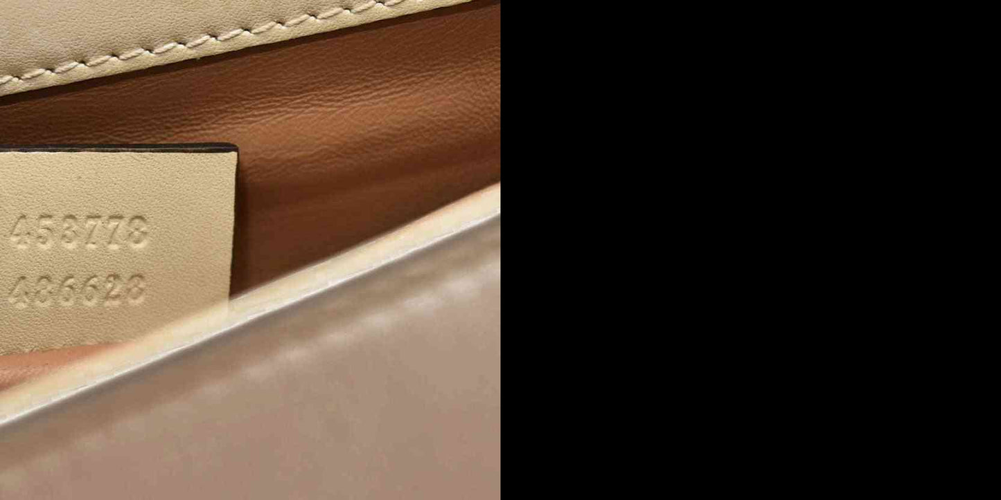 Gucci  Nappa Pearl Studded Mini Queen Margaret Broadway Shoulder Bag Mystic White