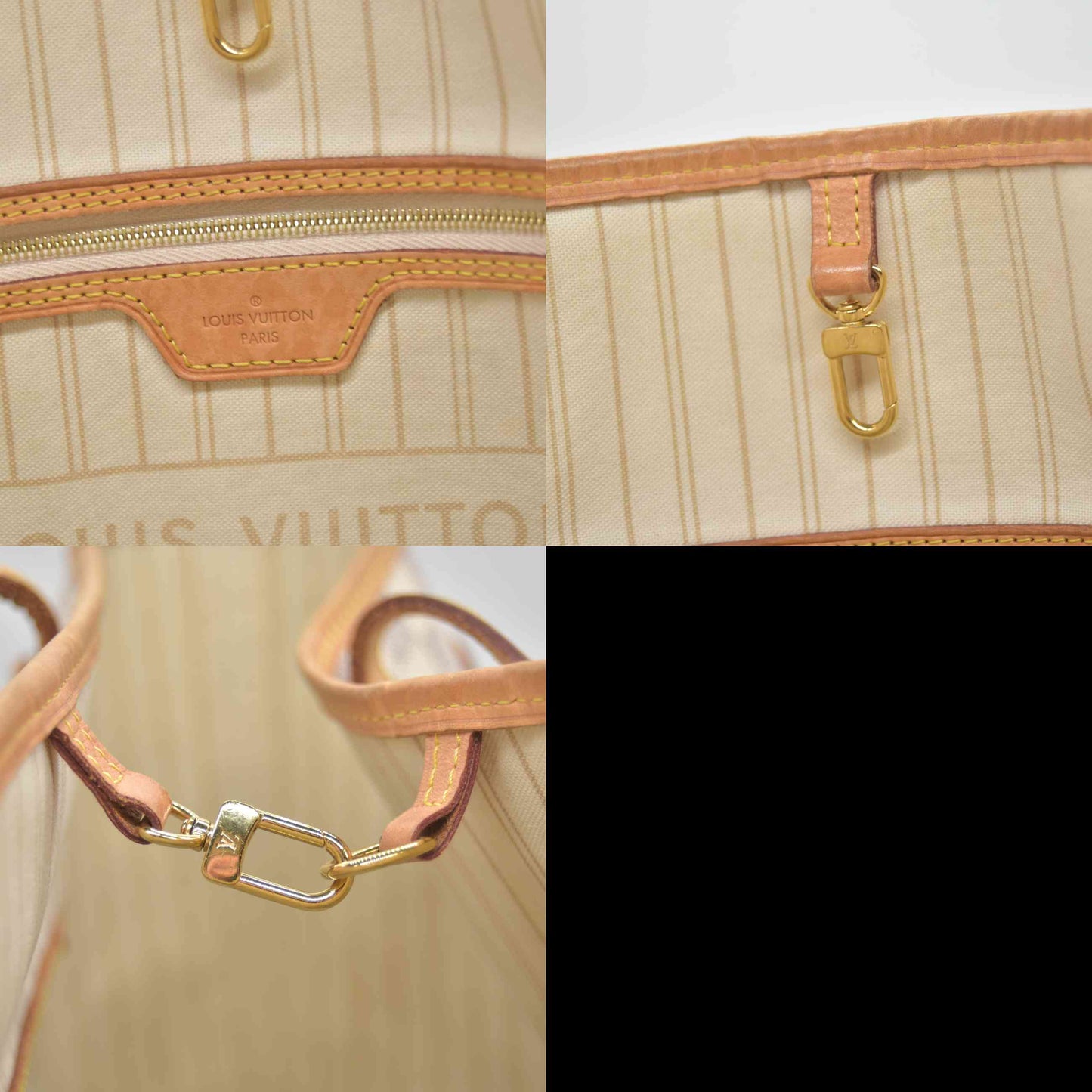 $2240 Louis Vuitton Damier Azur Neverfull MM RFID