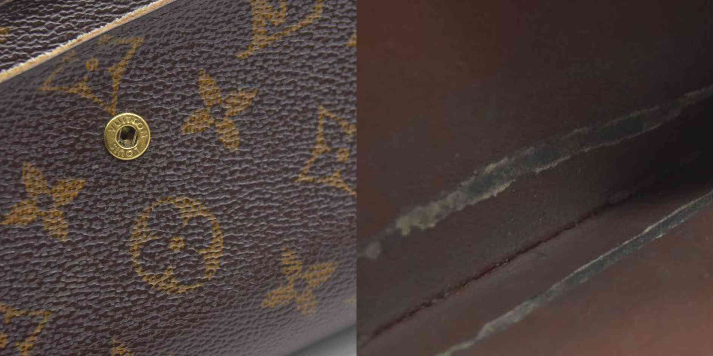 AUCTION $610 LOUIS VUITTON Monogram Alexandra Trifold Wallet CA4018