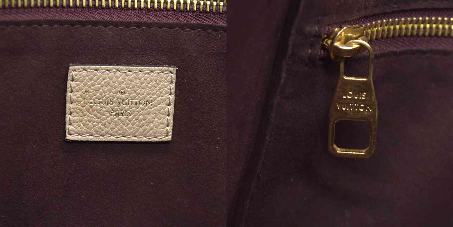 $2940 Louis Vuitton Empreinte Monogram Giant Neverfull MM Tourterelle RFID