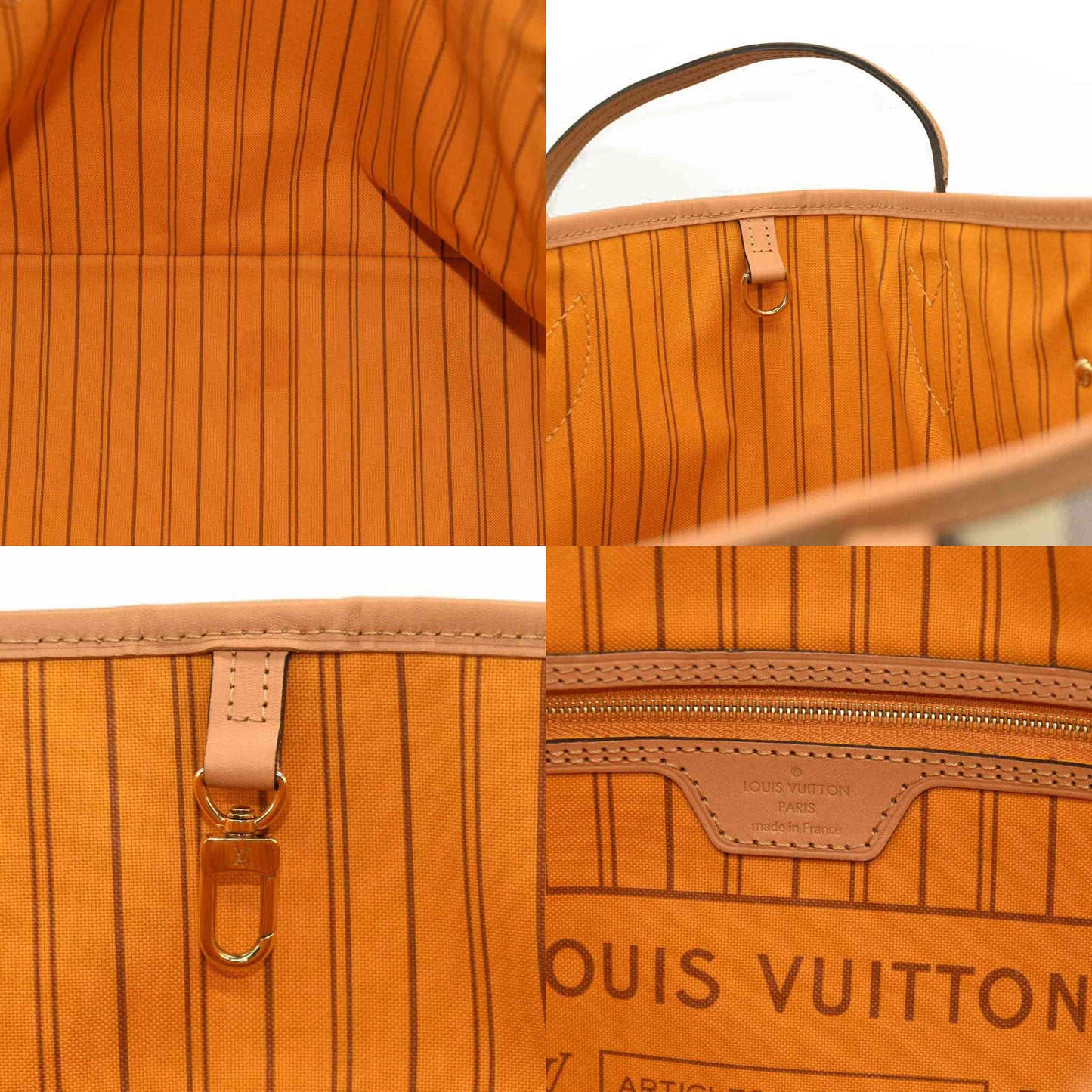 Louis Vuitton  Damier Azur Braided Neverfull MM Orange