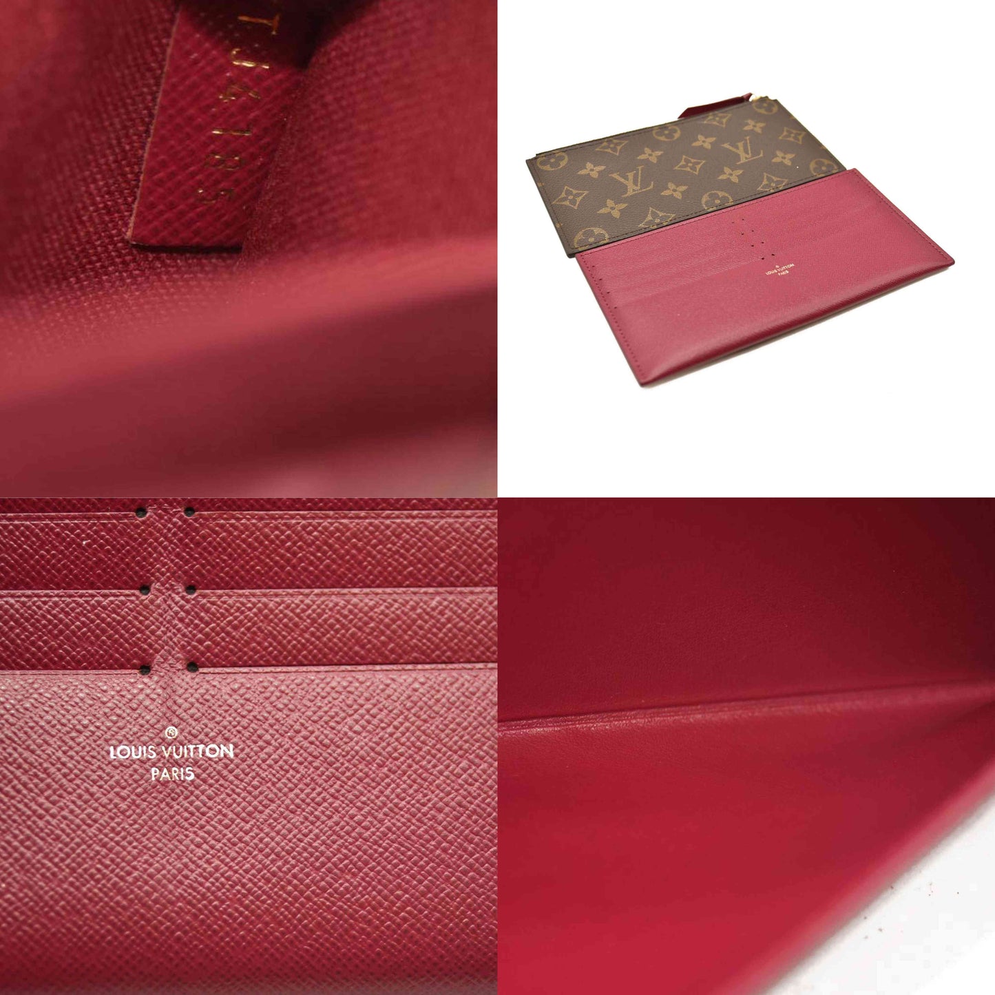 Louis Vuitton  Monogram Pochette Felicie Chain Wallet Fuchsia TJ4185