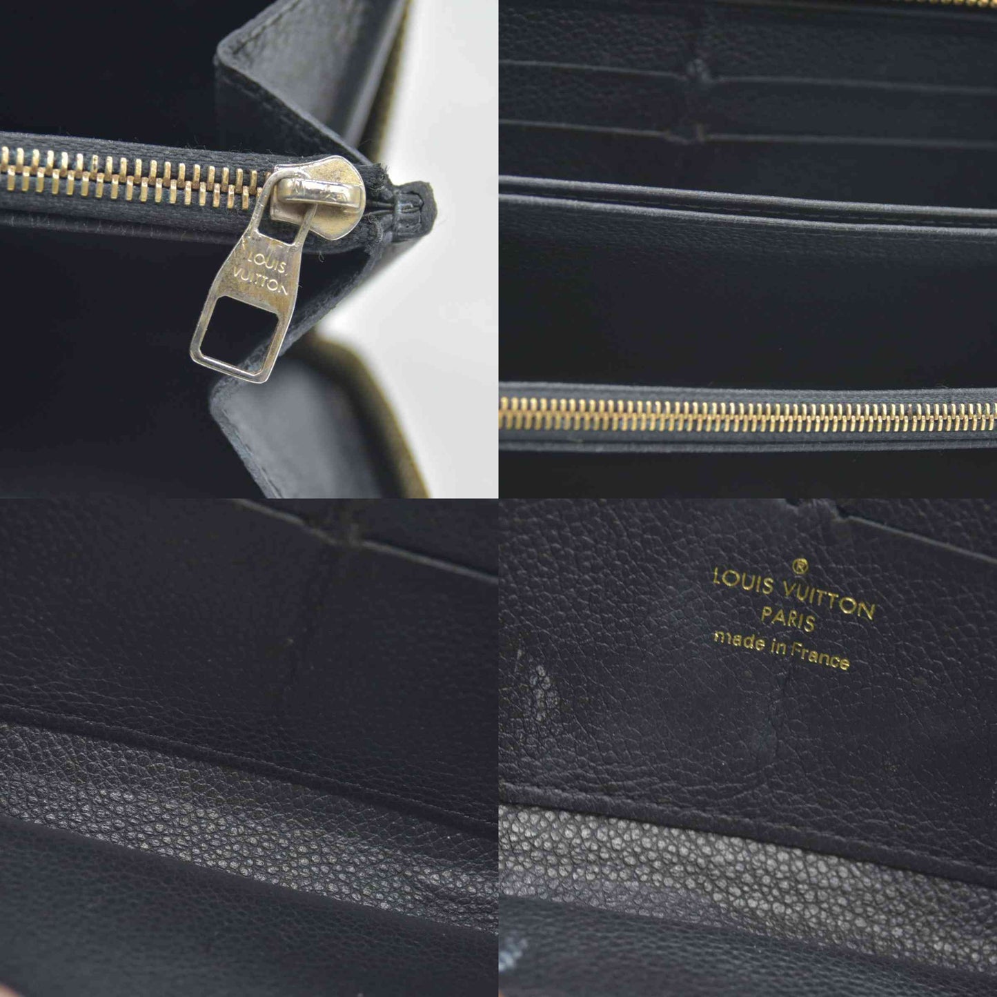 $1070 Prada Black Saffiano Leather Travel Zip Around Wallet CONSIGNMENT