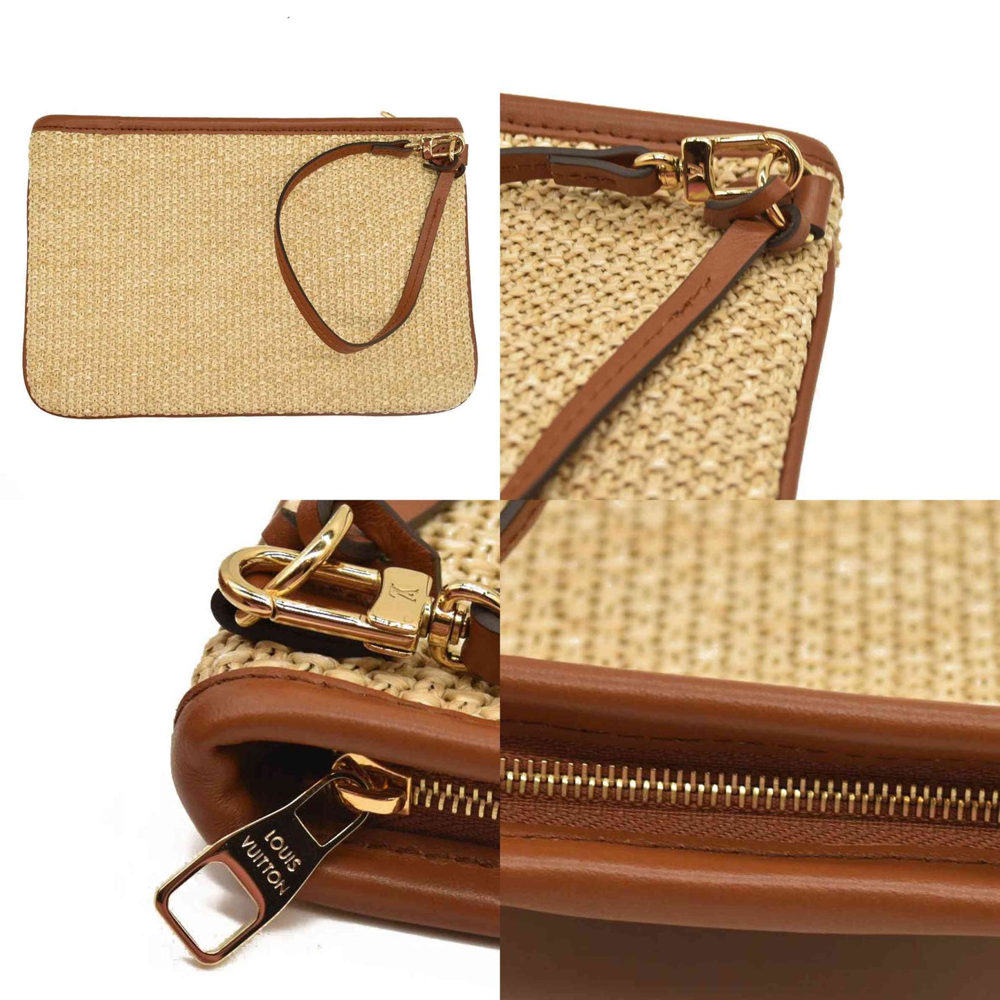 Louis Vuitton  Raffia Saint Jacques Tote Caramel RFID