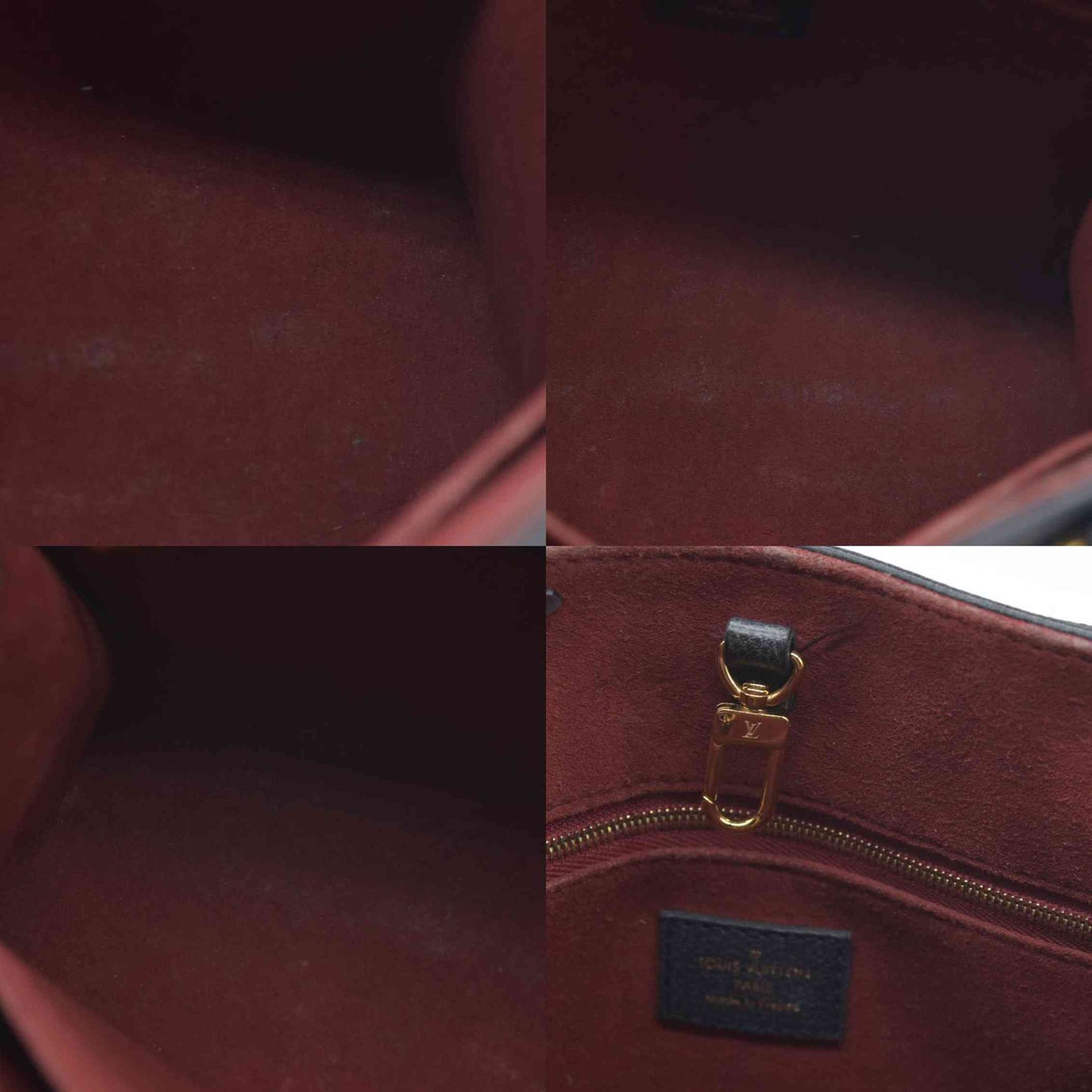 AUCTION $3550 Louis Vuitton Bicolor Monogram Empreinte Leather Onthego PM RFID