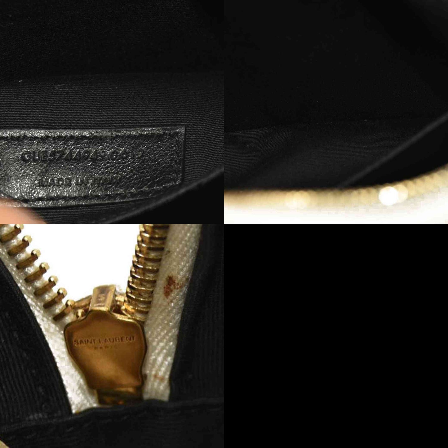 Saint Laurent  Calfskin Matelasse Monogram Lou Camera Bag Crema Soft