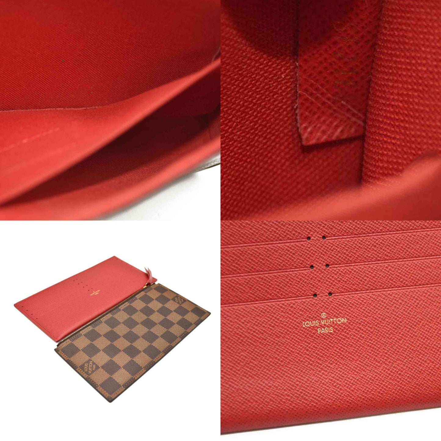 Louis Vuitton Damier Ebene Pochette Felicie Chain Wallet SF2168