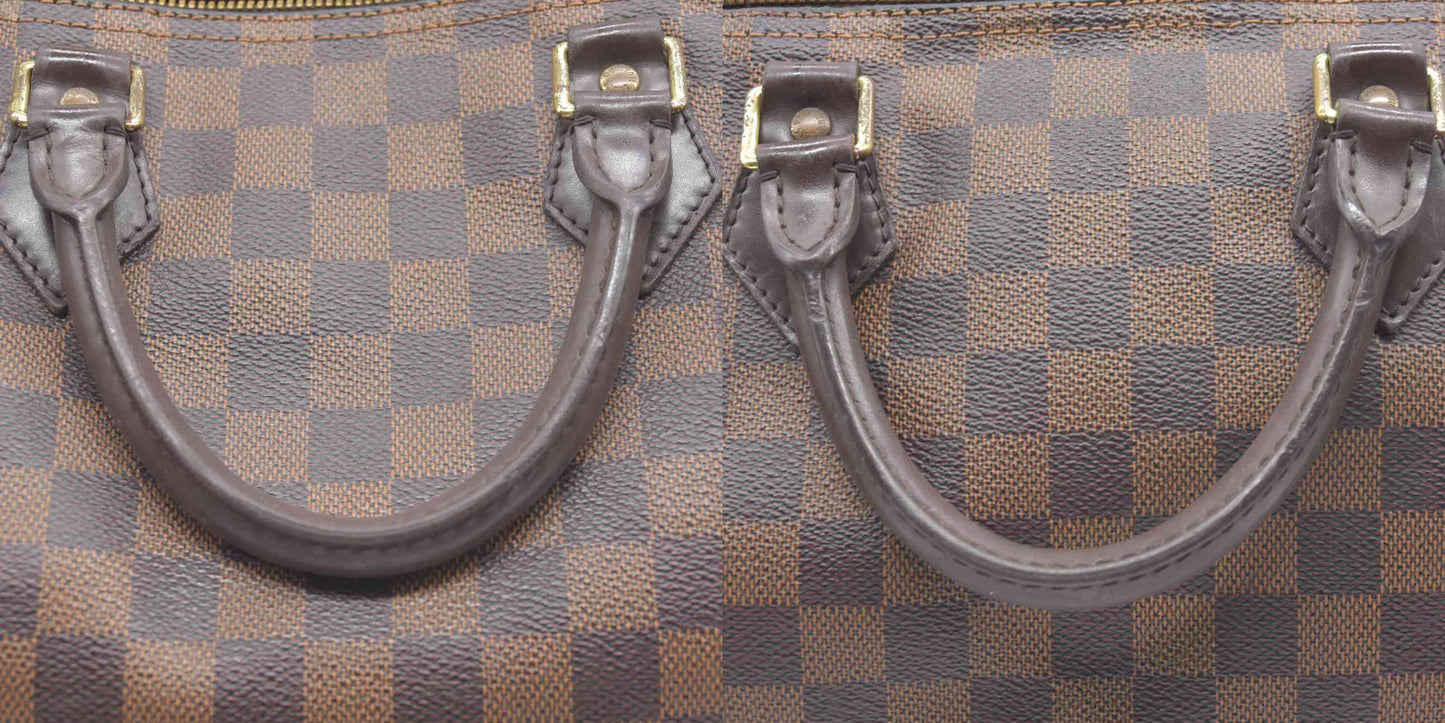 AUCTION $1980 Louis Vuitton  Damier Ebene Speedy Bandouliere 30