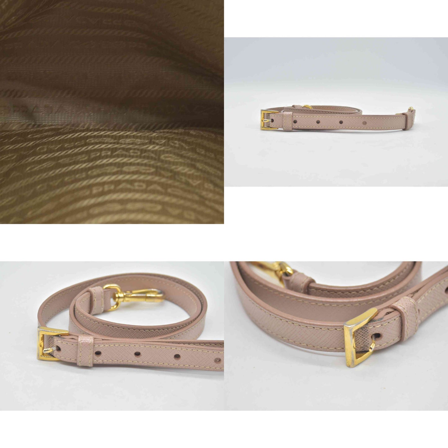 $5200 Saffiano Lux Medium Tote Cammeo Pink Beige