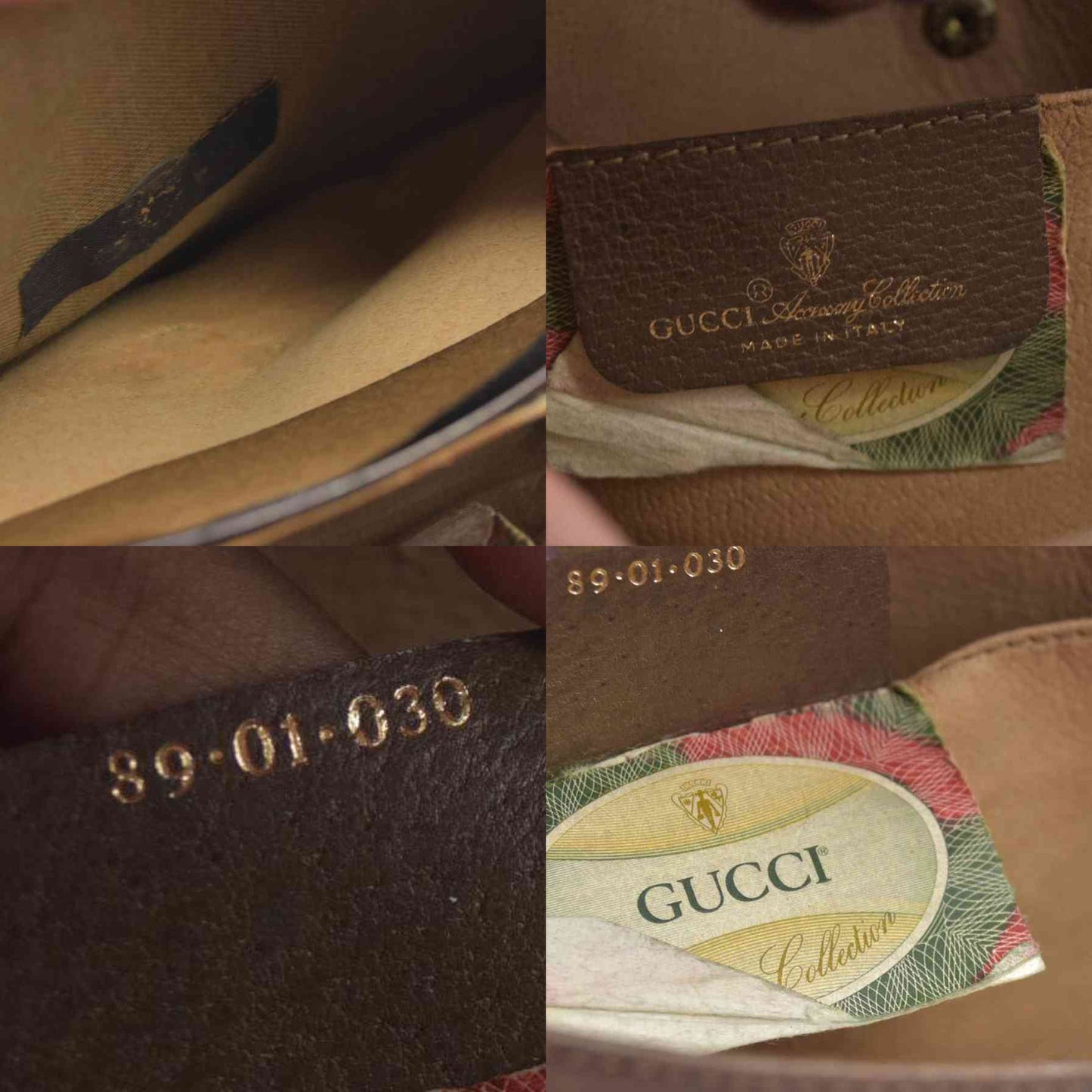 $880 Gucci GG Sherry Line PVC Leather Pouch Clutch Bag