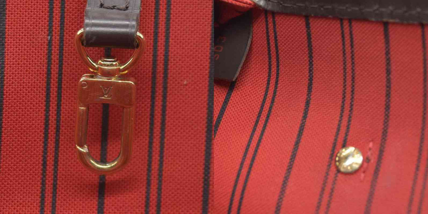 $2170 Louis Vuitton Damier Ebene Neverfull SD3109