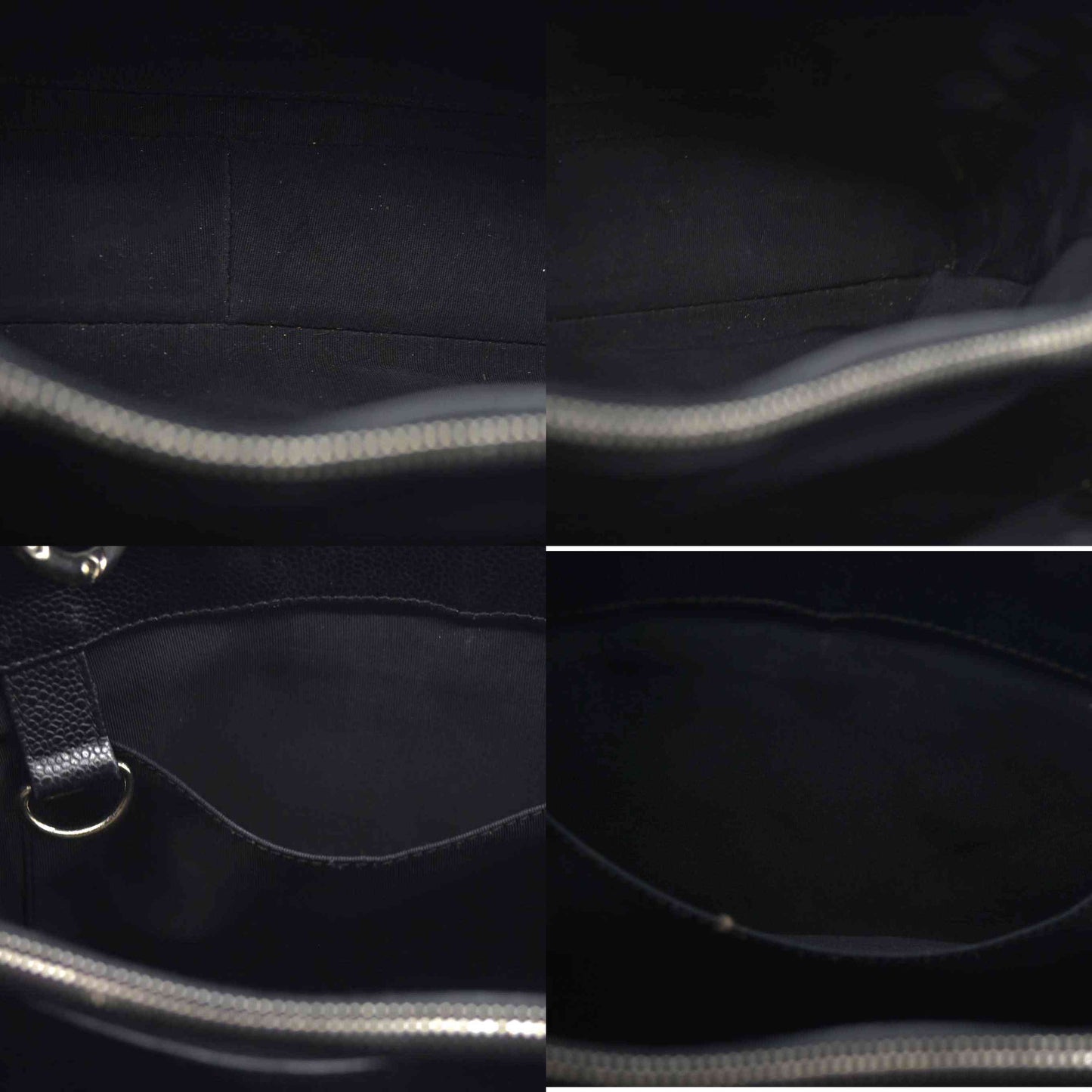 AUCTION $2900 Chanel  Caviar Quilted Grand Shopping Tote GST Black Silver Hardware 2008