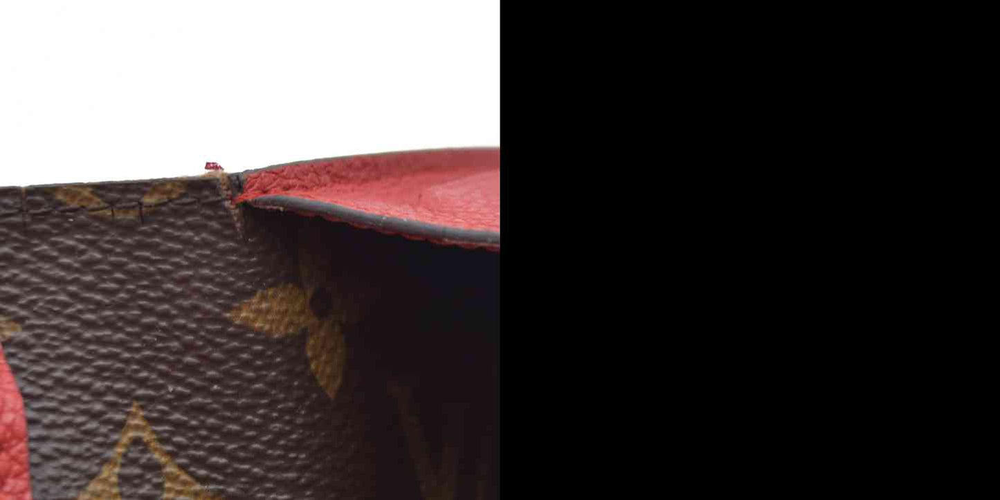 AUCTION $1060 Louis Vuitton Monogram Porte Feuille Pallas Compact Bifold Wallet Brown CA0126