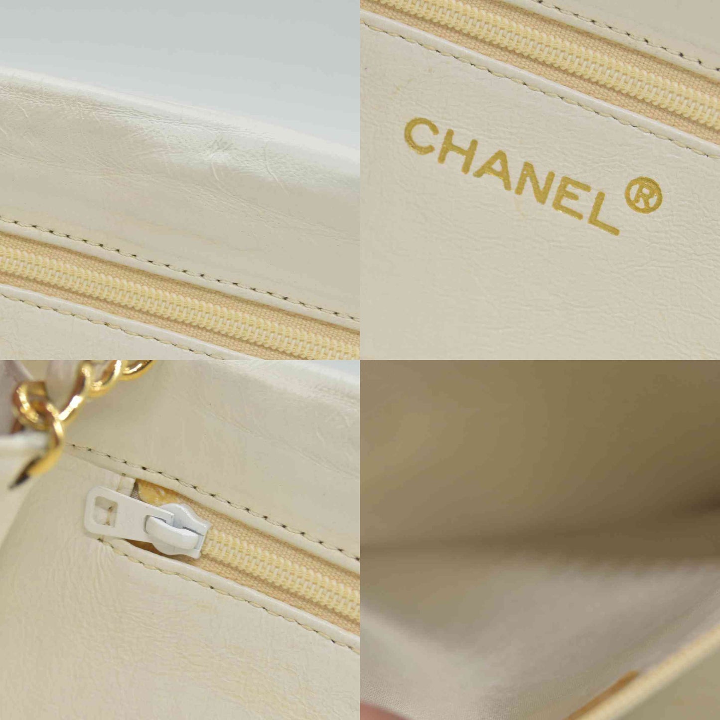 $3400 Chanel 1988 Tri-Border Lambskin Envelope Flap Bag
