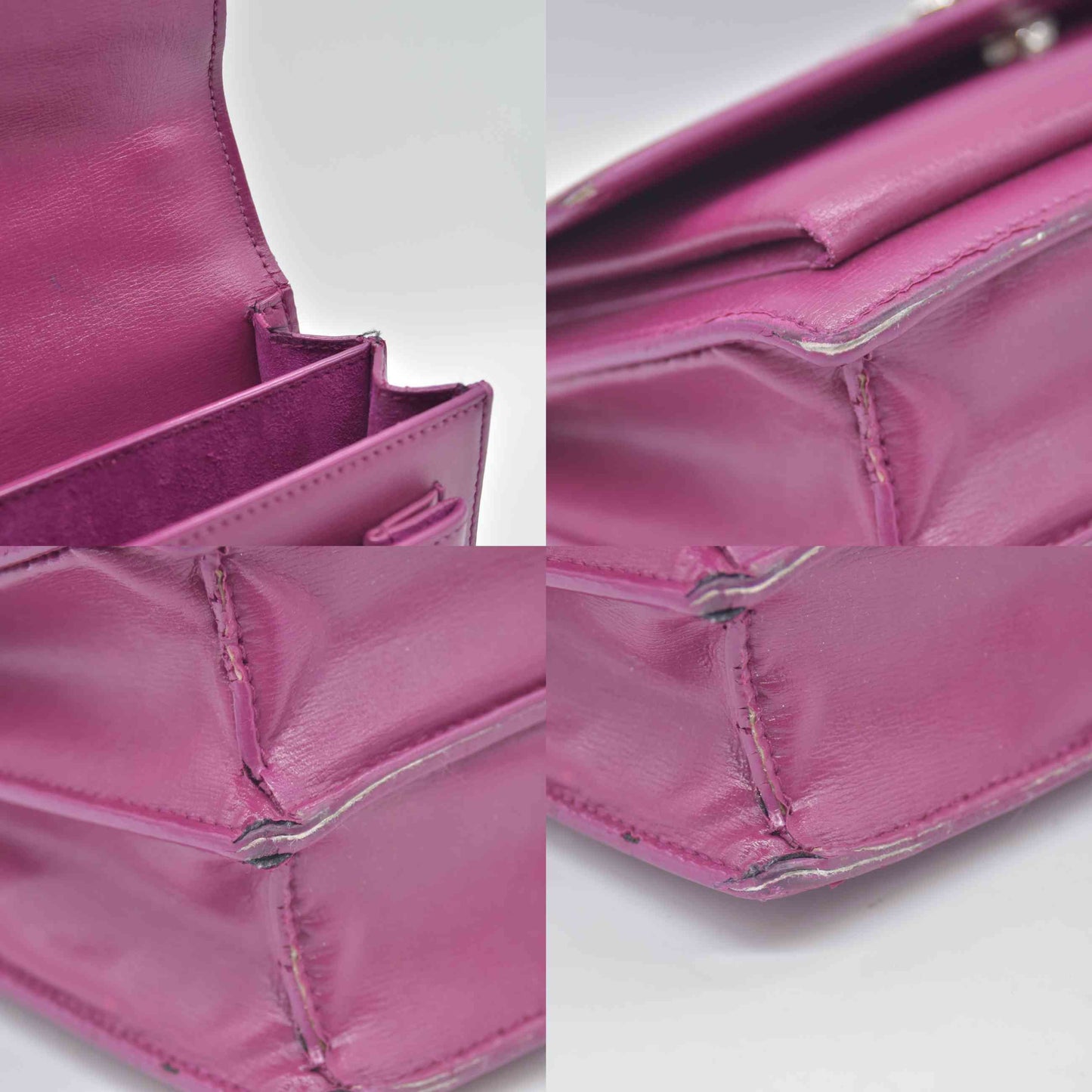 $2800 Saint Laurent Calfskin Medium Monogram Sunset Purple