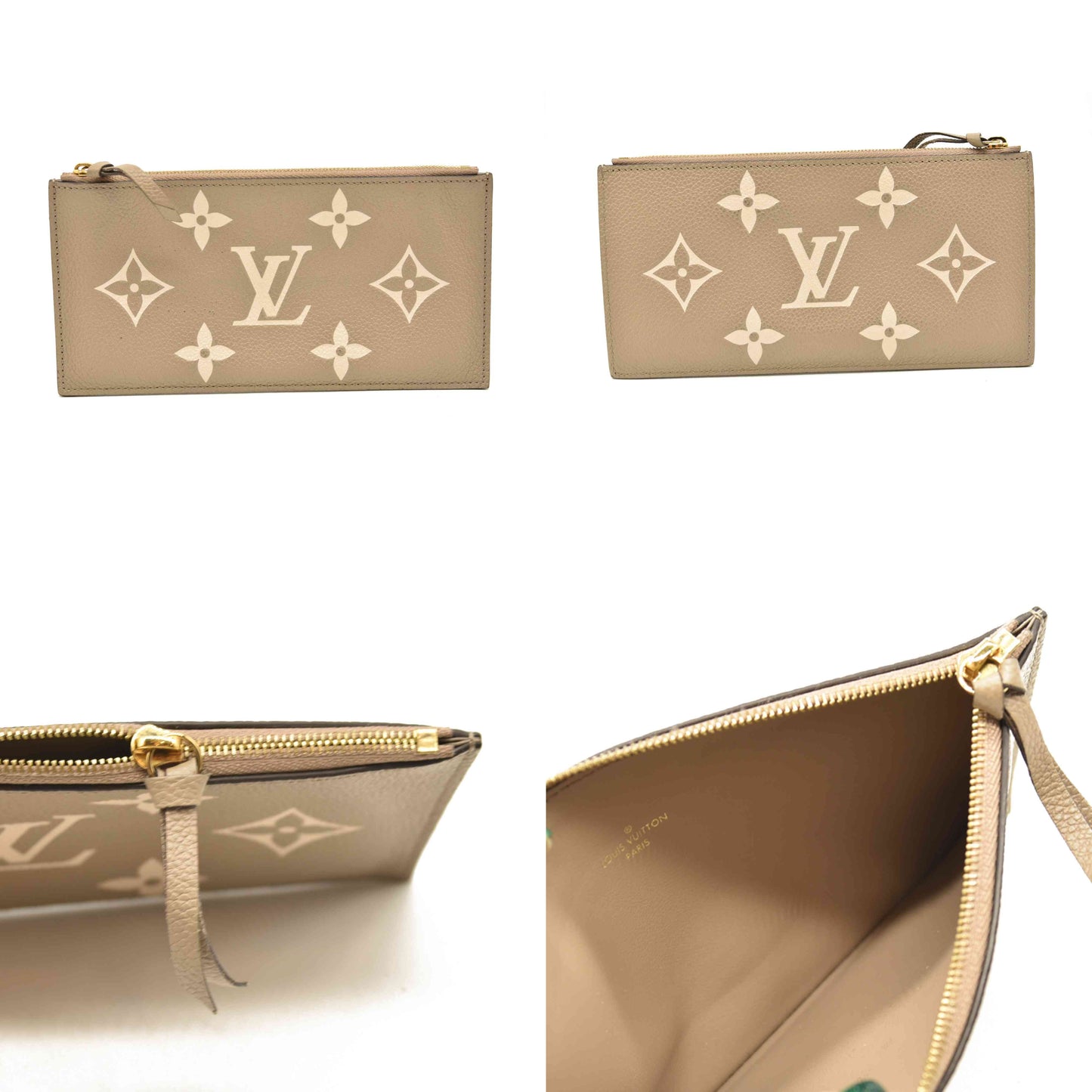 Louis Vuitton  Empreinte Monogram Giant Felicie Pochette Tourterelle Creme FY5200