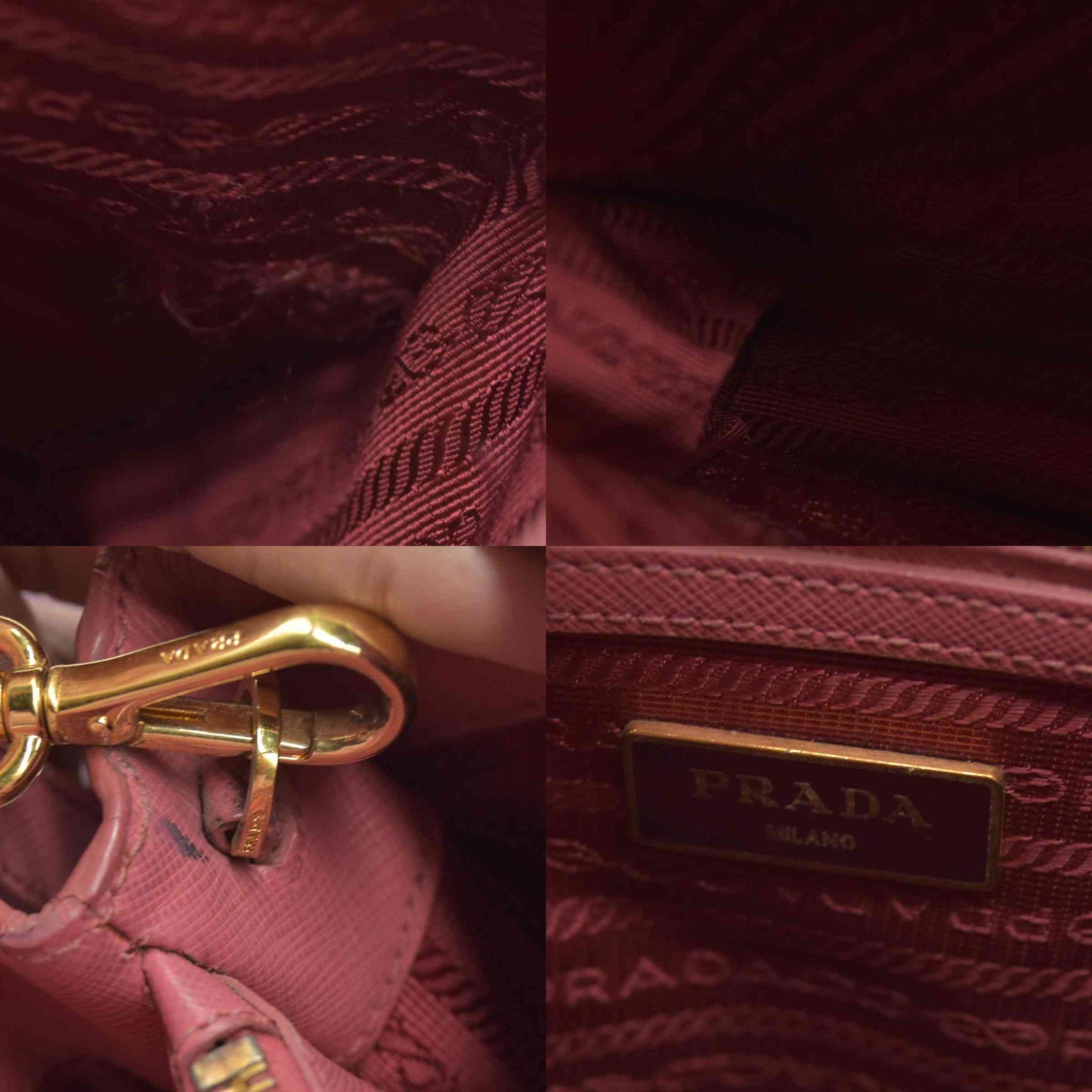 $4500 Prada Saffiano Lux Large Galleria Double Zip Tote Pink