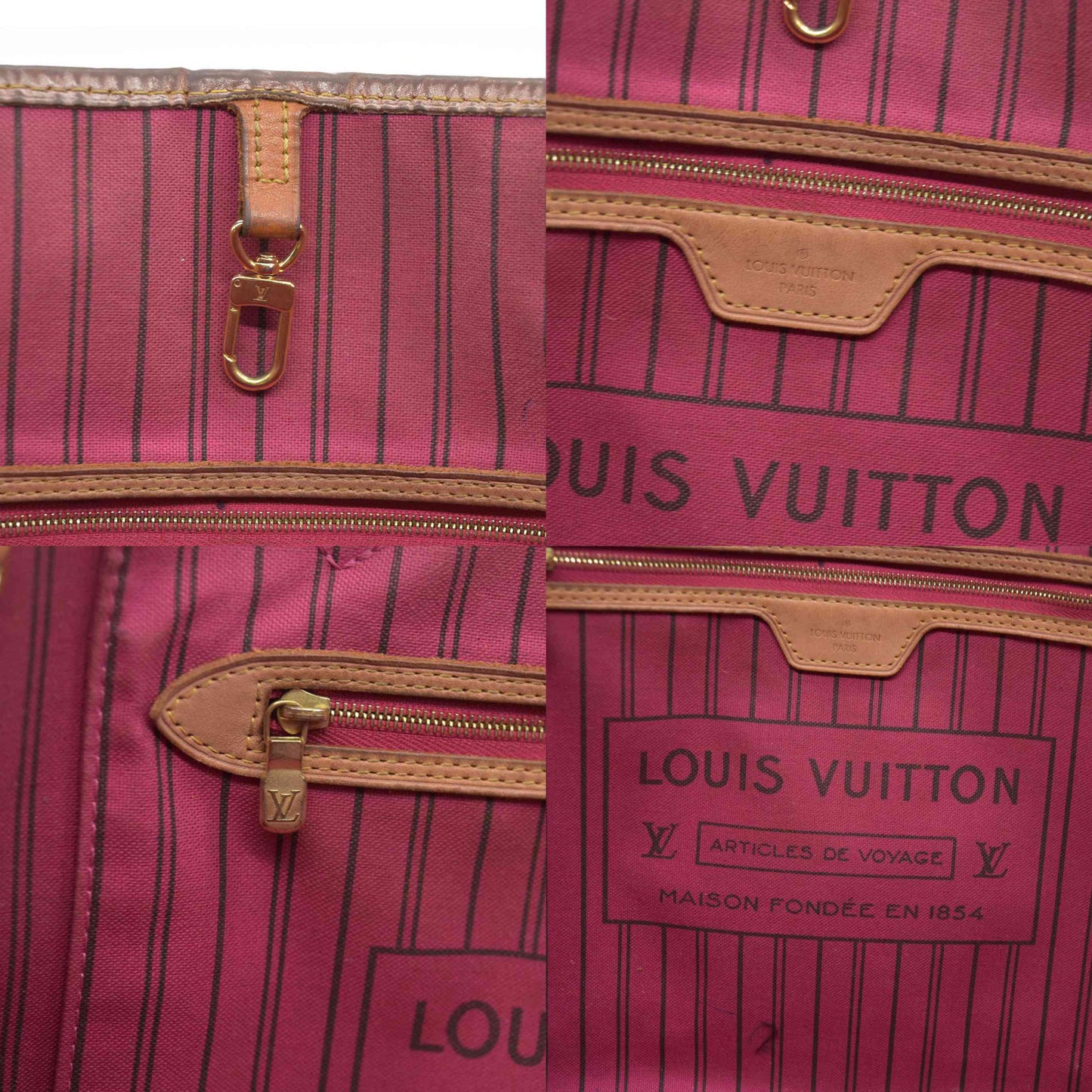 $2170 Louis Vuitton Monogram Neo Neverfull MM Pivoine SD3109