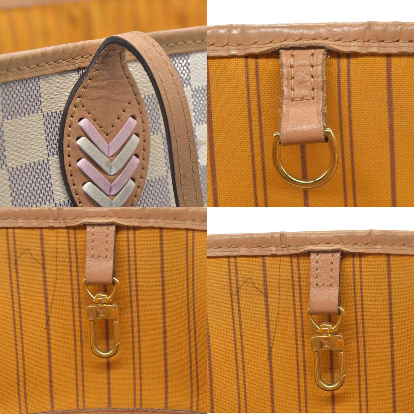 $2500 Louis Vuitton Damier Azur Braided Neverfull MM