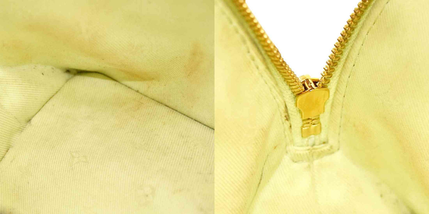 LOUIS VUITTON Calfskin Bubblegram Alma BB Light Green