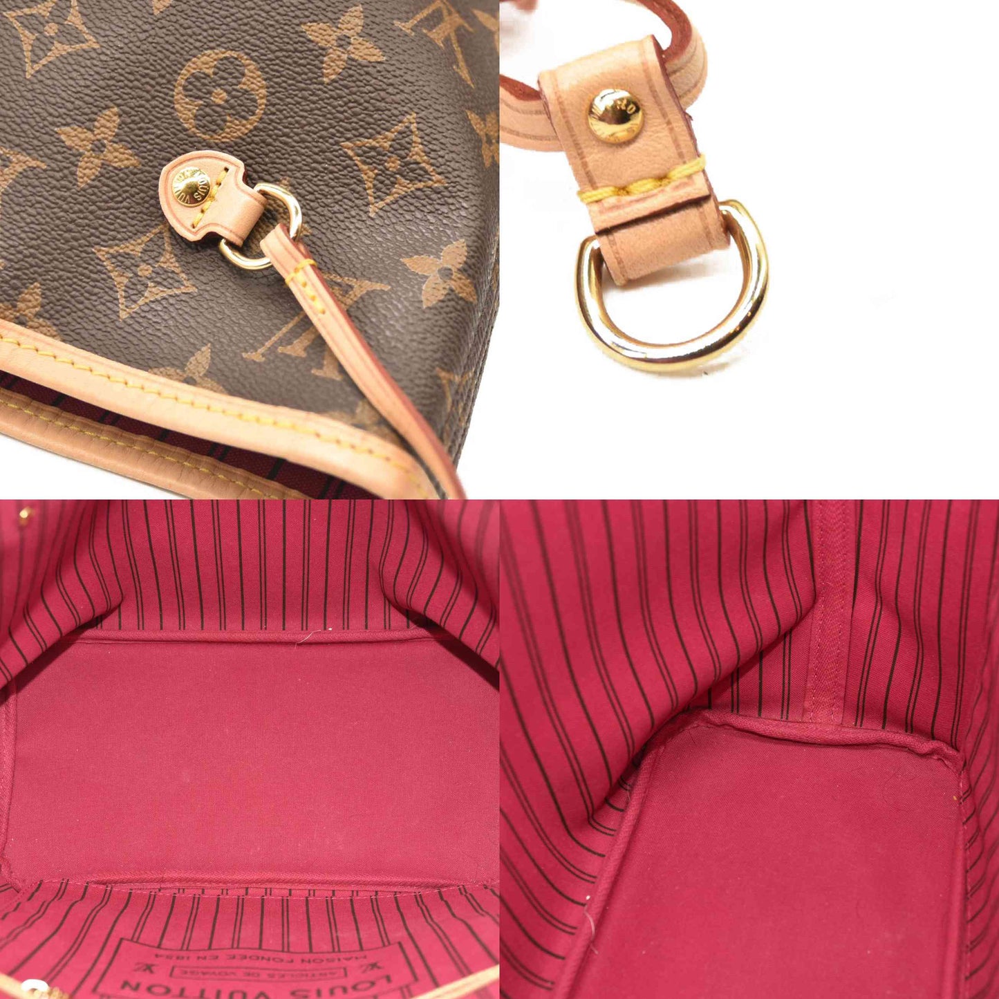 LOUIS VUITTON  Monogram Neverfull MM Fuchsia RFID