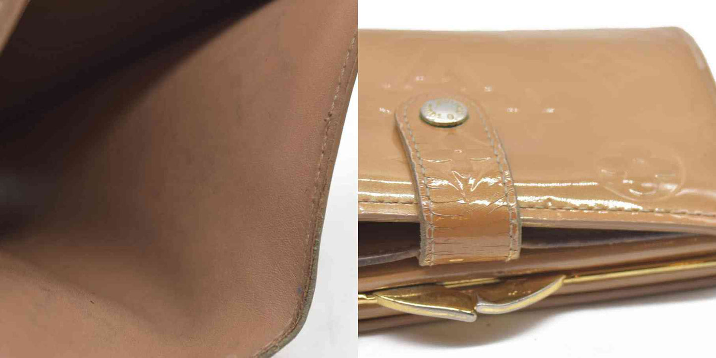 $935 Louis Vuitton Monogram Vernis Kisslock French Wallet Wallet MI0096
