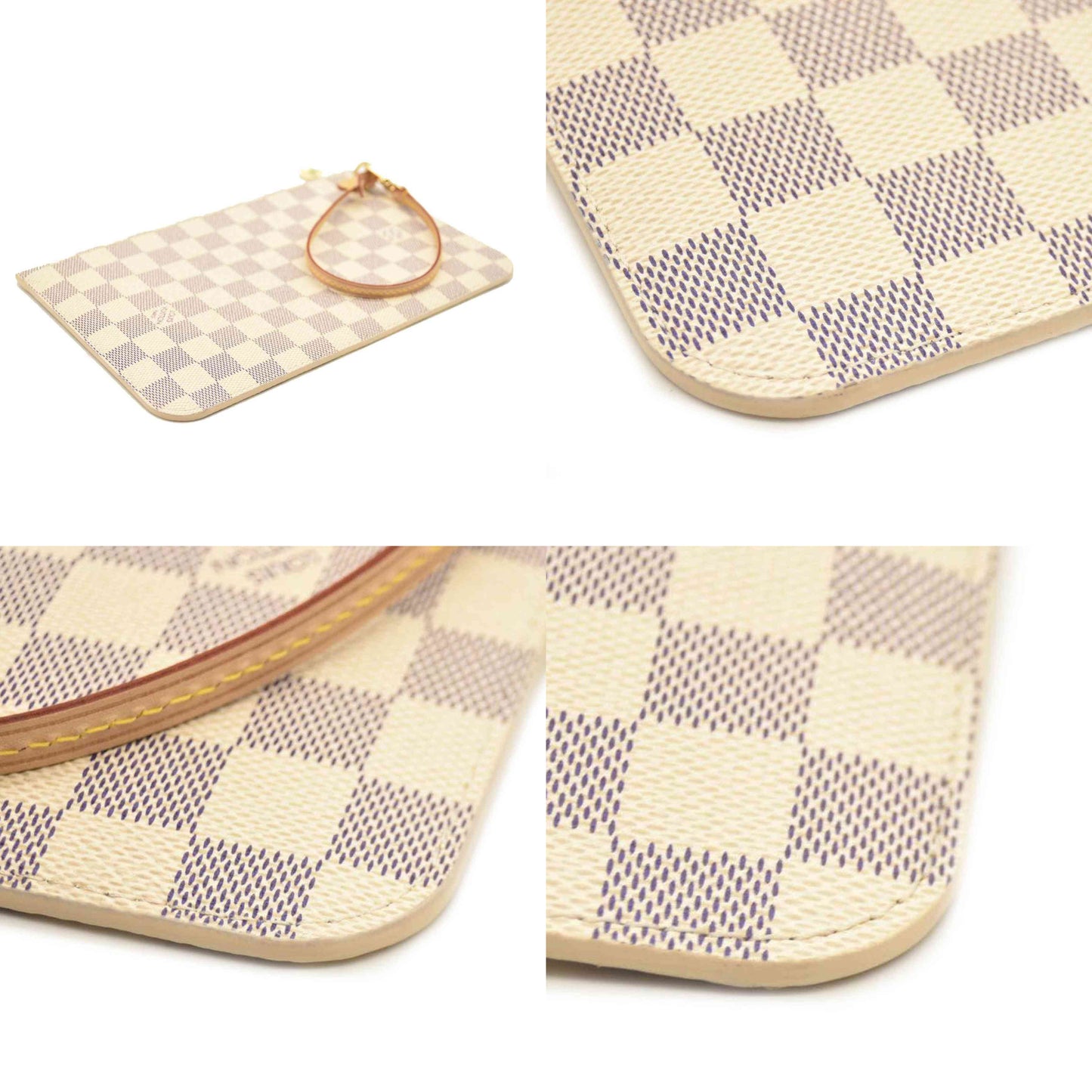 LOUIS VUITTON Damier Azur Neverfull MM Rose Ballerine