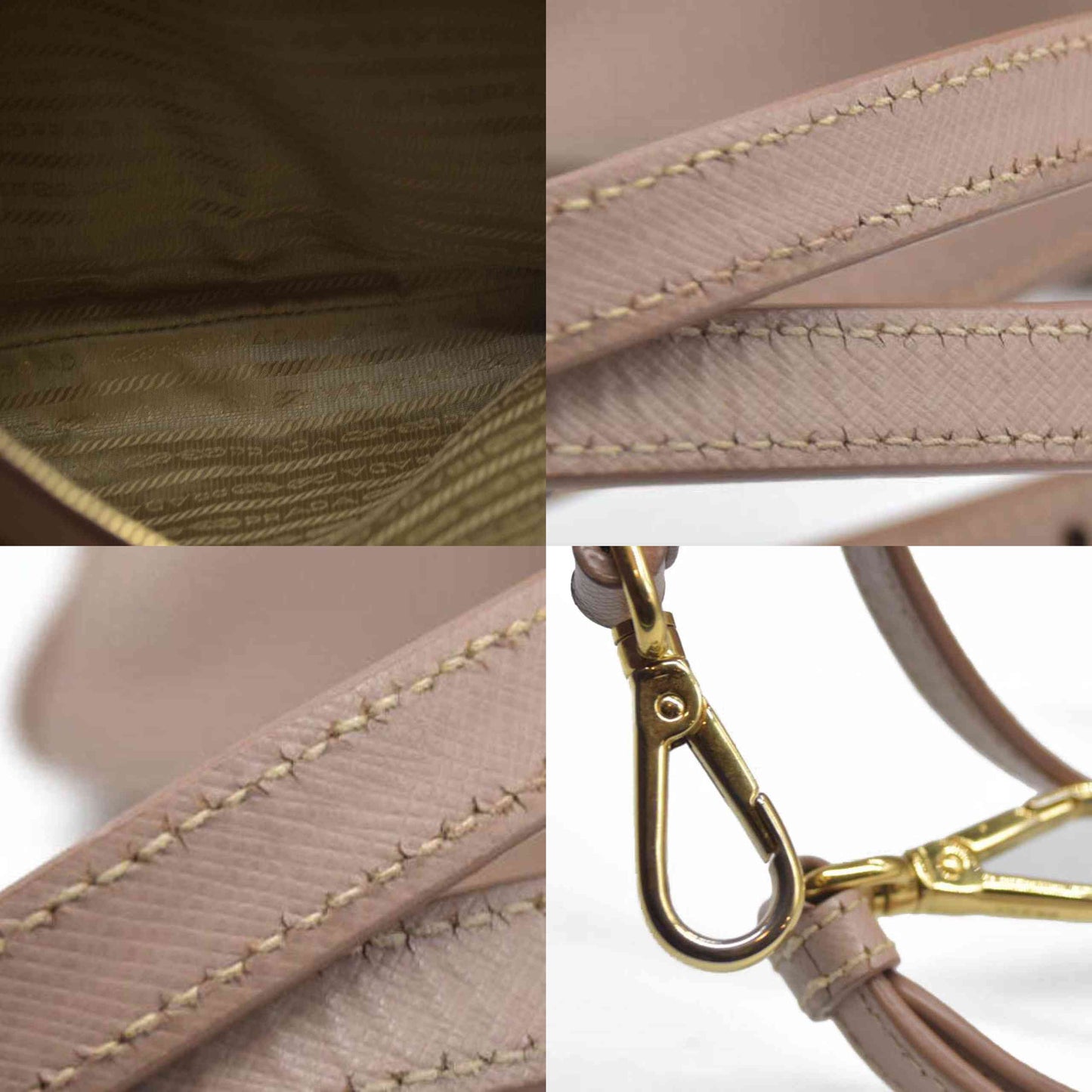 AUCTION $4500  Prada  Saffiano Medium Galleria Double Zip Tote Cammeo