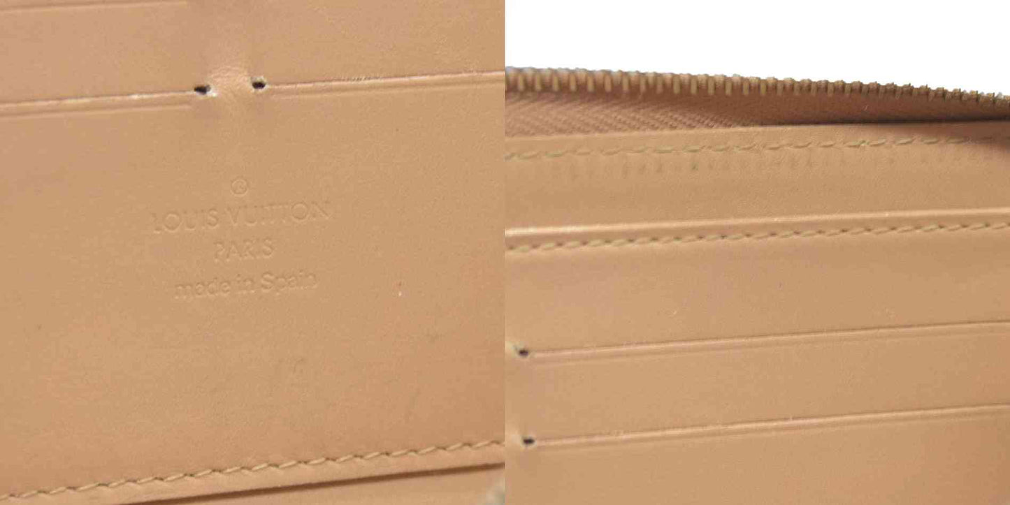 $840 Louis Vuitton Monogram Vernis Zippy Zip Around Long Wallet CA0036