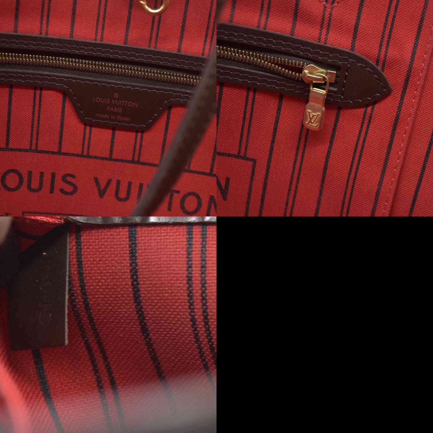$2170 Louis Vuitton Damier Ebene Neverfull
